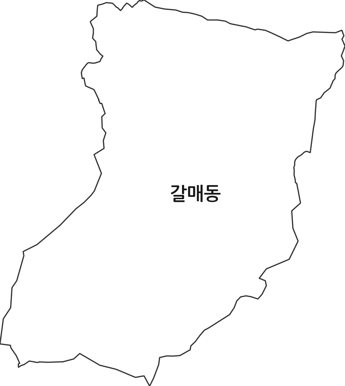 경기도 구리시 갈매동 행정동 행정구역 경계 지도