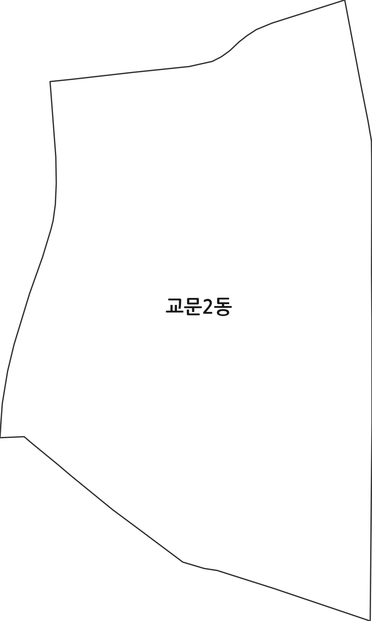 경기도 구리시 교문2동 행정동 행정구역 경계 지도