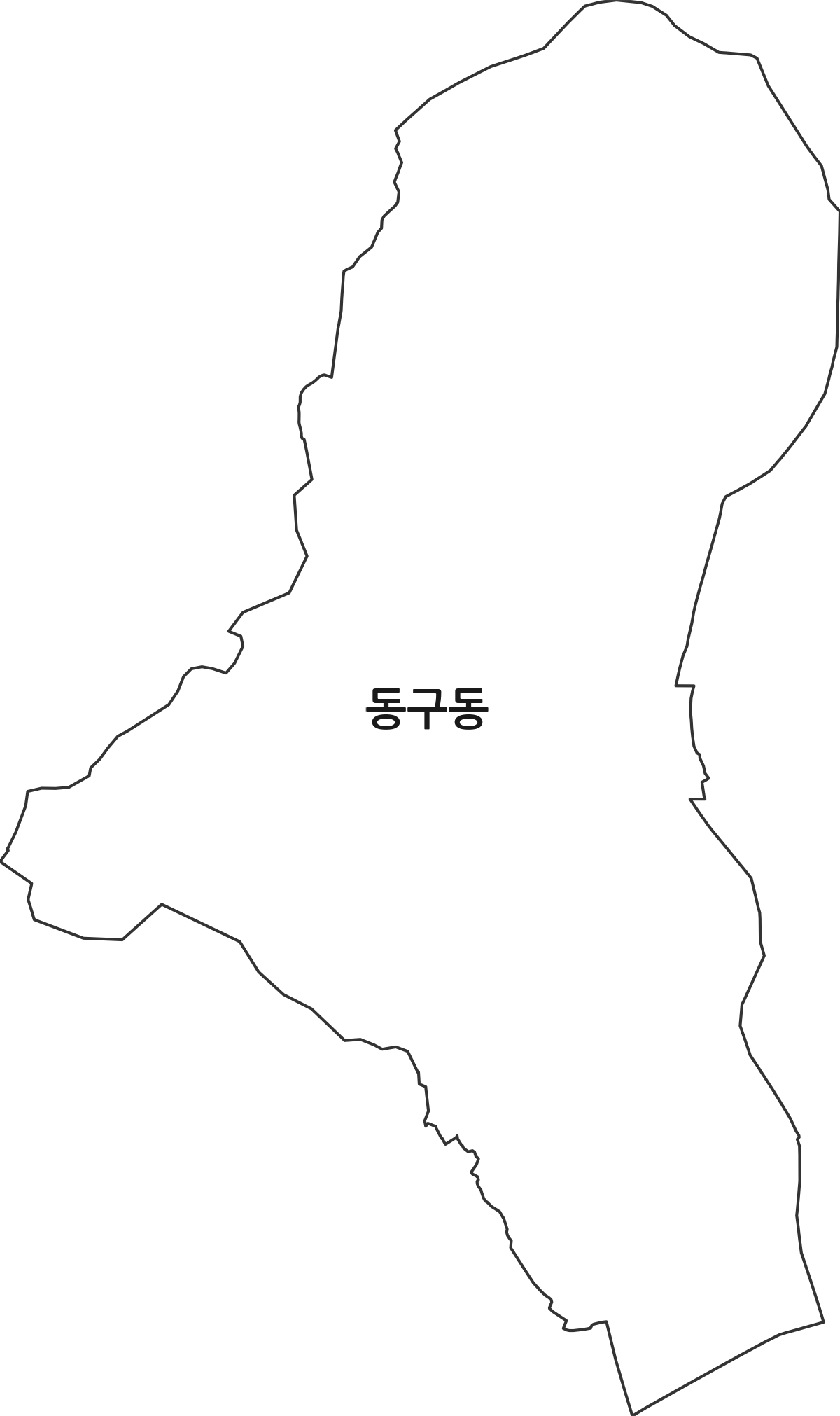 경기도 구리시 동구동 행정동 행정구역 경계 지도