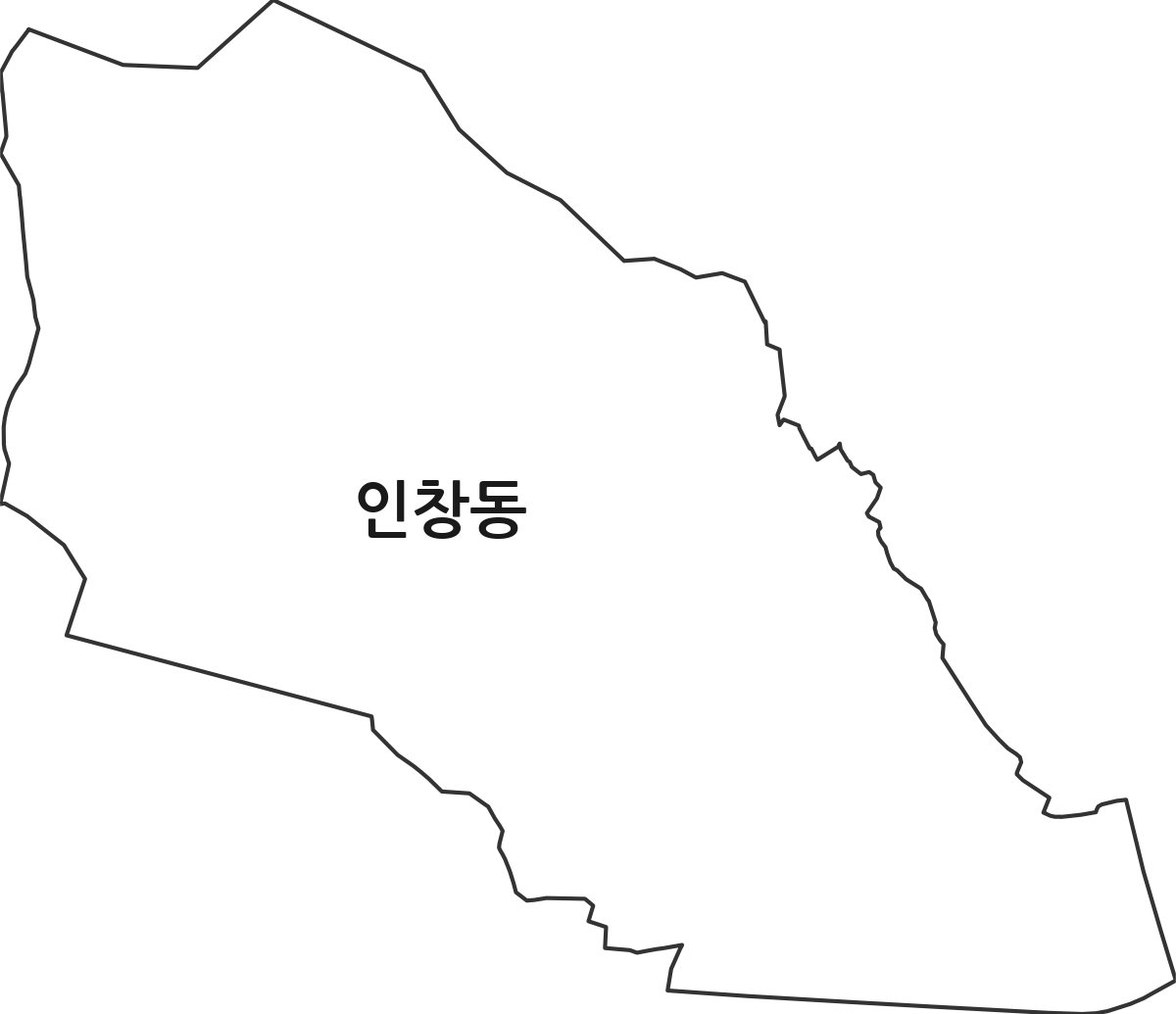 경기도 구리시 인창동 행정동 행정구역 경계 지도