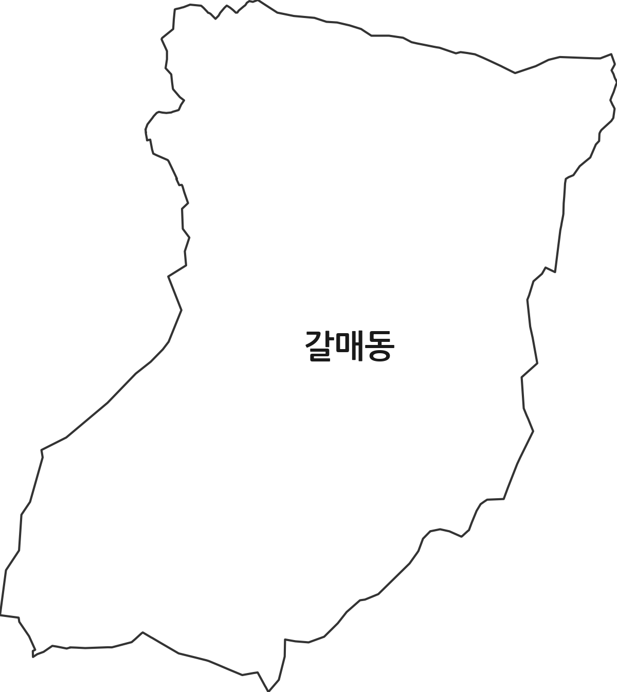 경기도 구리시 갈매동 법정동 행정구역 경계 지도