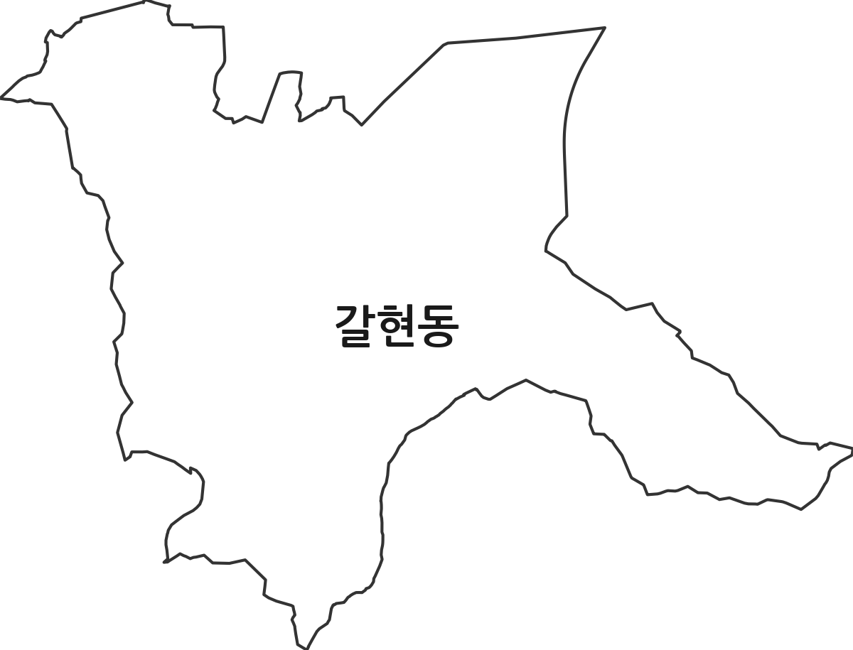 경기도 과천시 갈현동 행정동 행정구역 경계 지도