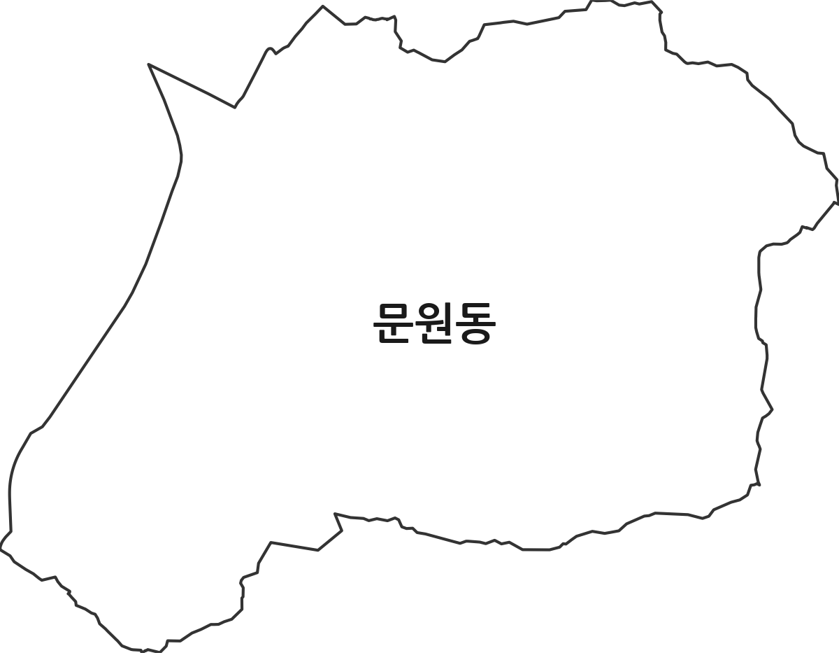 경기도 과천시 문원동 행정동 행정구역 경계 지도