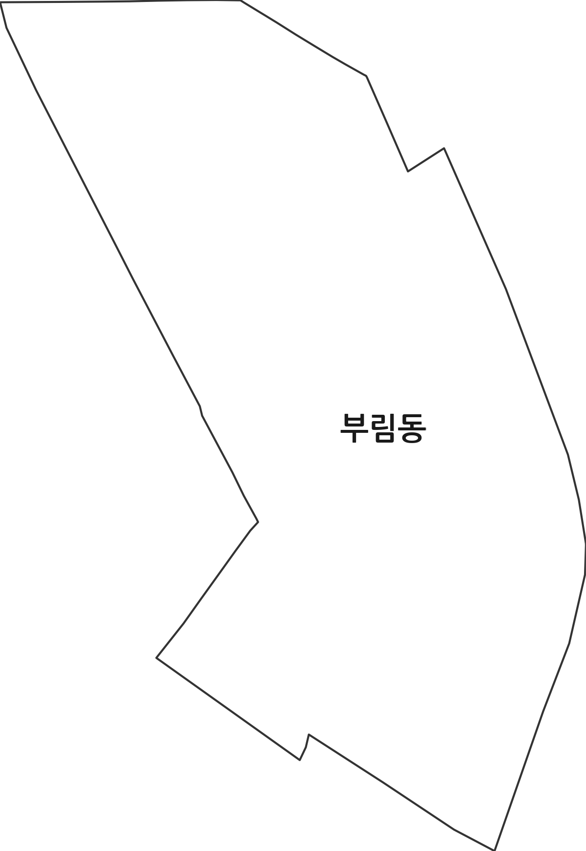 경기도 과천시 부림동 행정동 행정구역 경계 지도