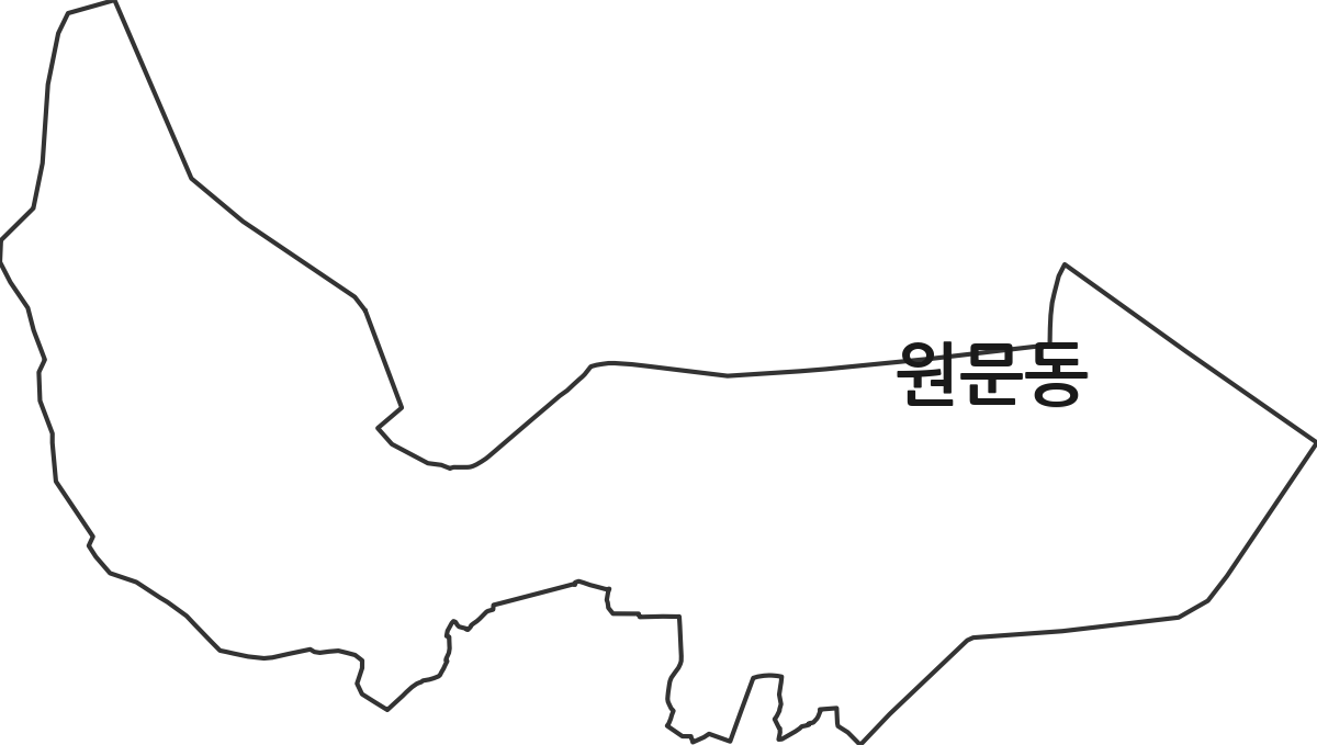 경기도 과천시 원문동 행정동 행정구역 경계 지도