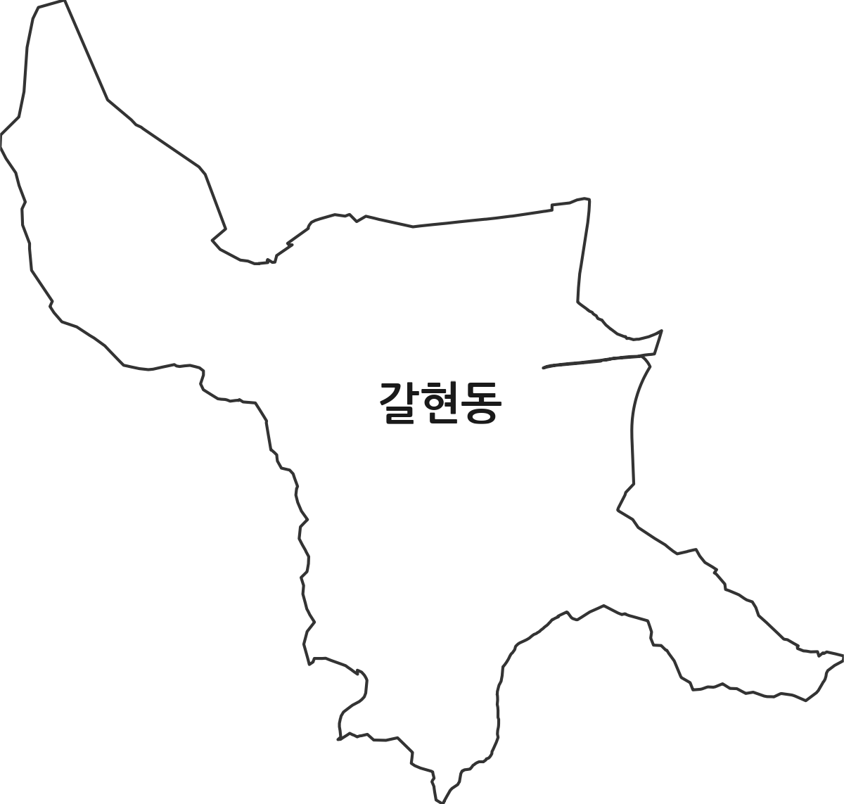 경기도 과천시 갈현동 법정동 행정구역 경계 지도