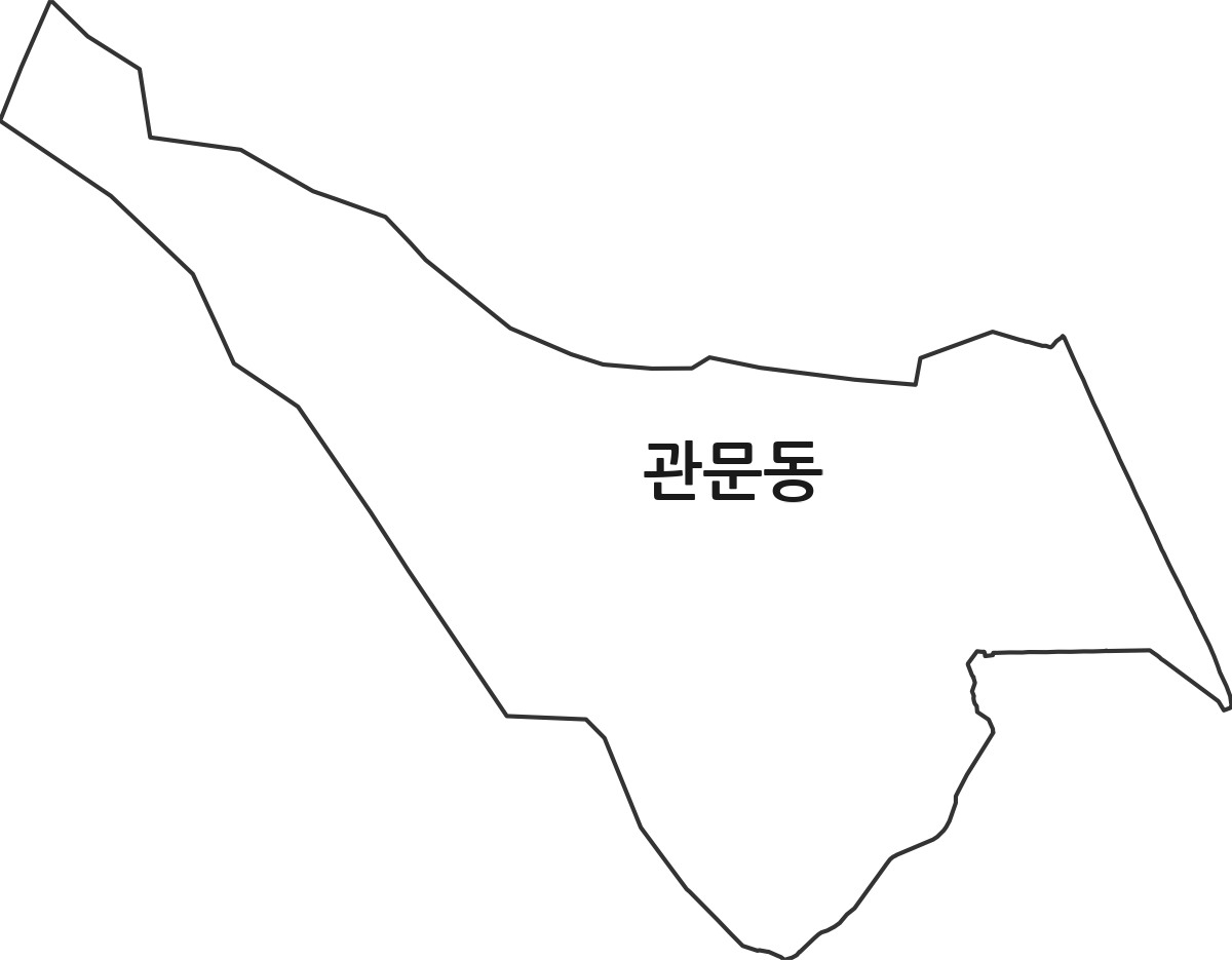 경기도 과천시 관문동 법정동 행정구역 경계 지도