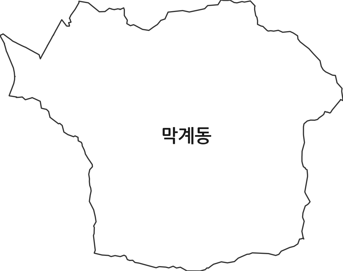 경기도 과천시 막계동 법정동 행정구역 경계 지도