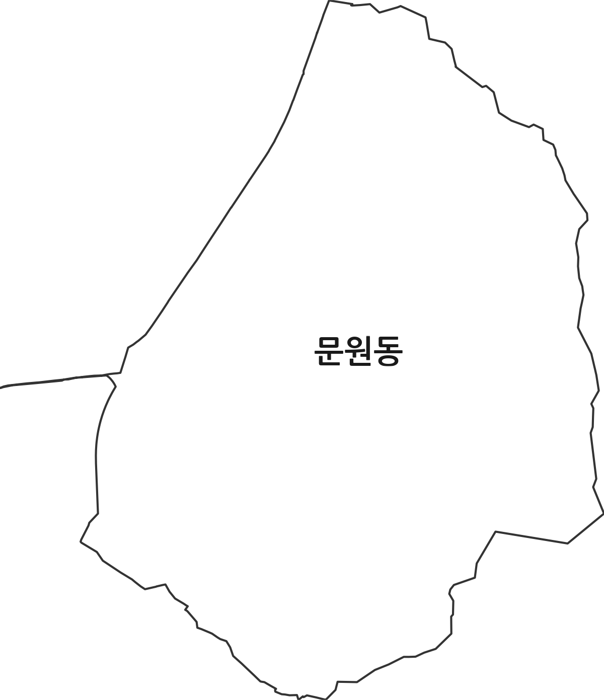 경기도 과천시 문원동 법정동 행정구역 경계 지도