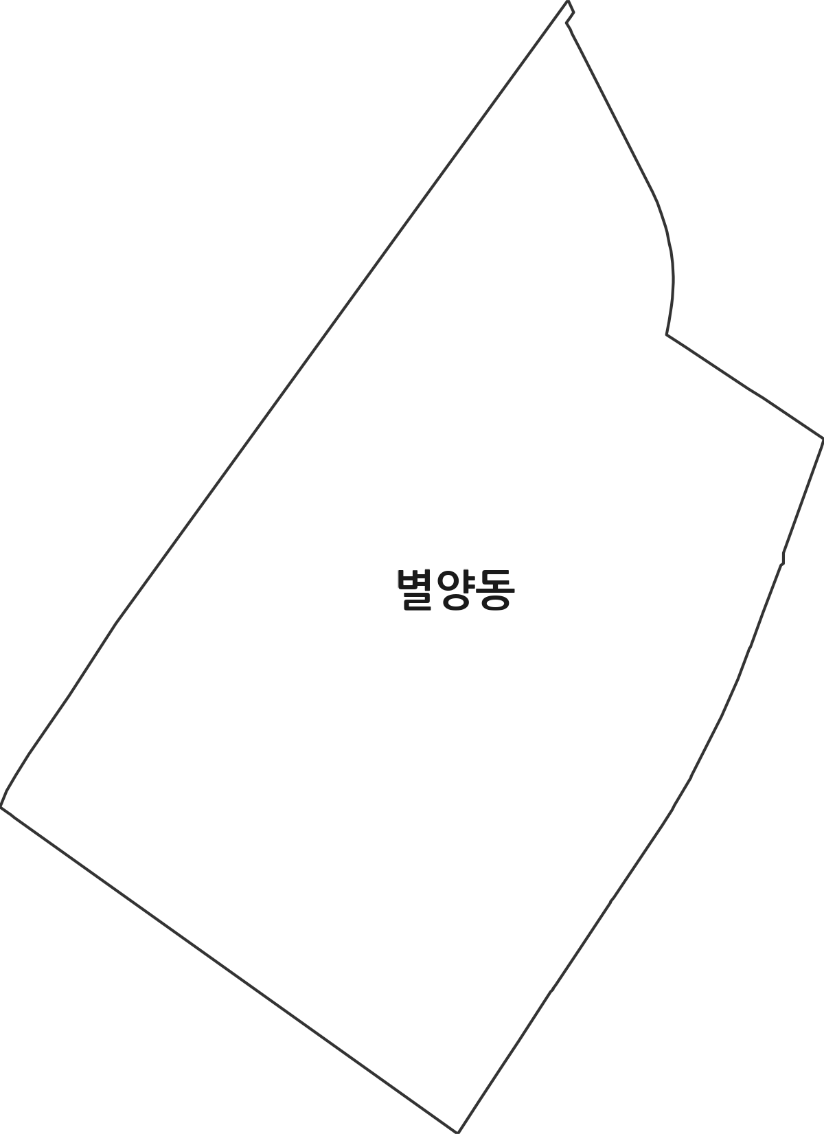 경기도 과천시 별양동 법정동 행정구역 경계 지도
