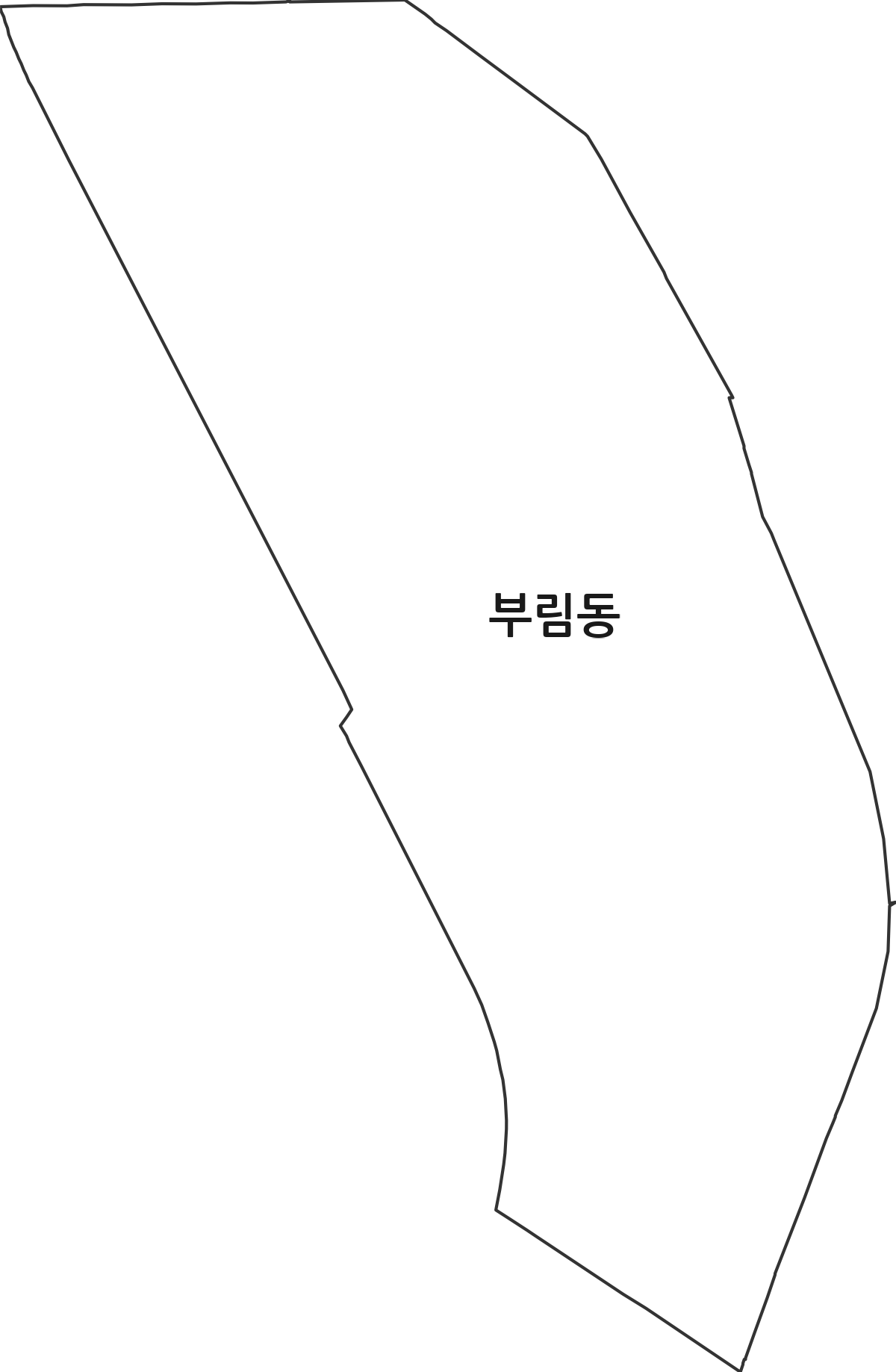 경기도 과천시 부림동 법정동 행정구역 경계 지도