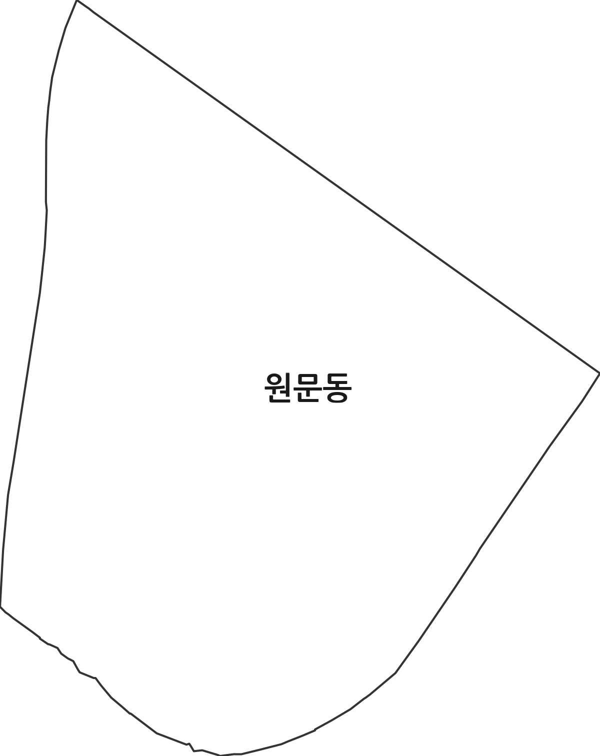 경기도 과천시 원문동 법정동 행정구역 경계 지도