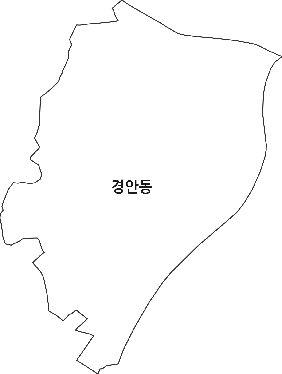 경기도 광주시 경안동 행정동 행정구역 경계 지도