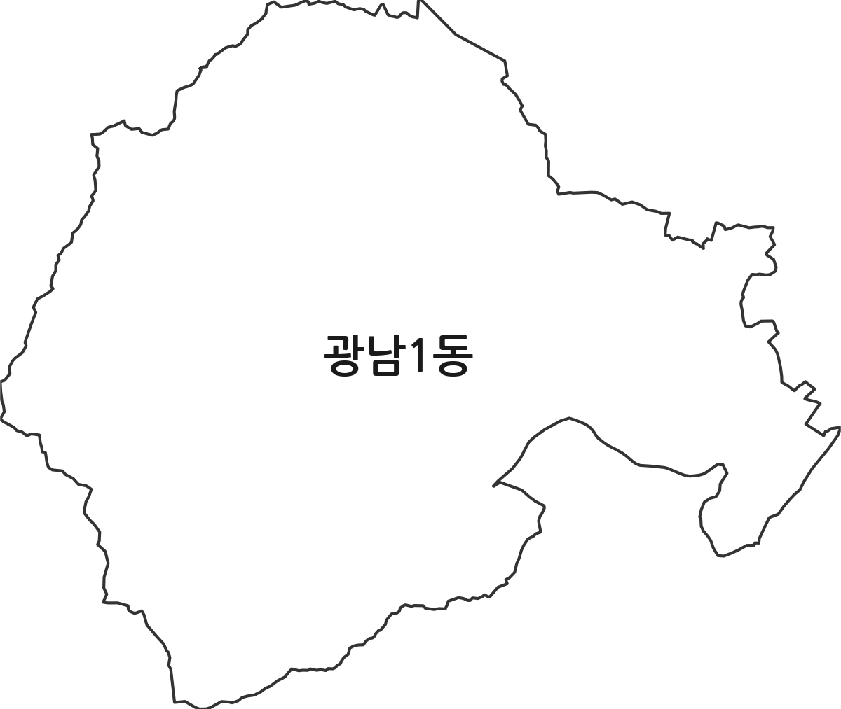 경기도 광주시 광남1동 행정동 행정구역 경계 지도