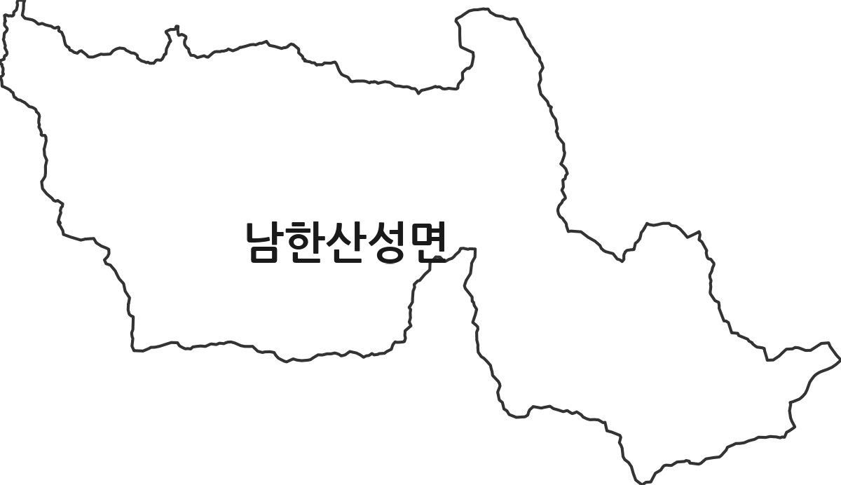 경기도 광주시 남한산성면 행정동 행정구역 경계 지도