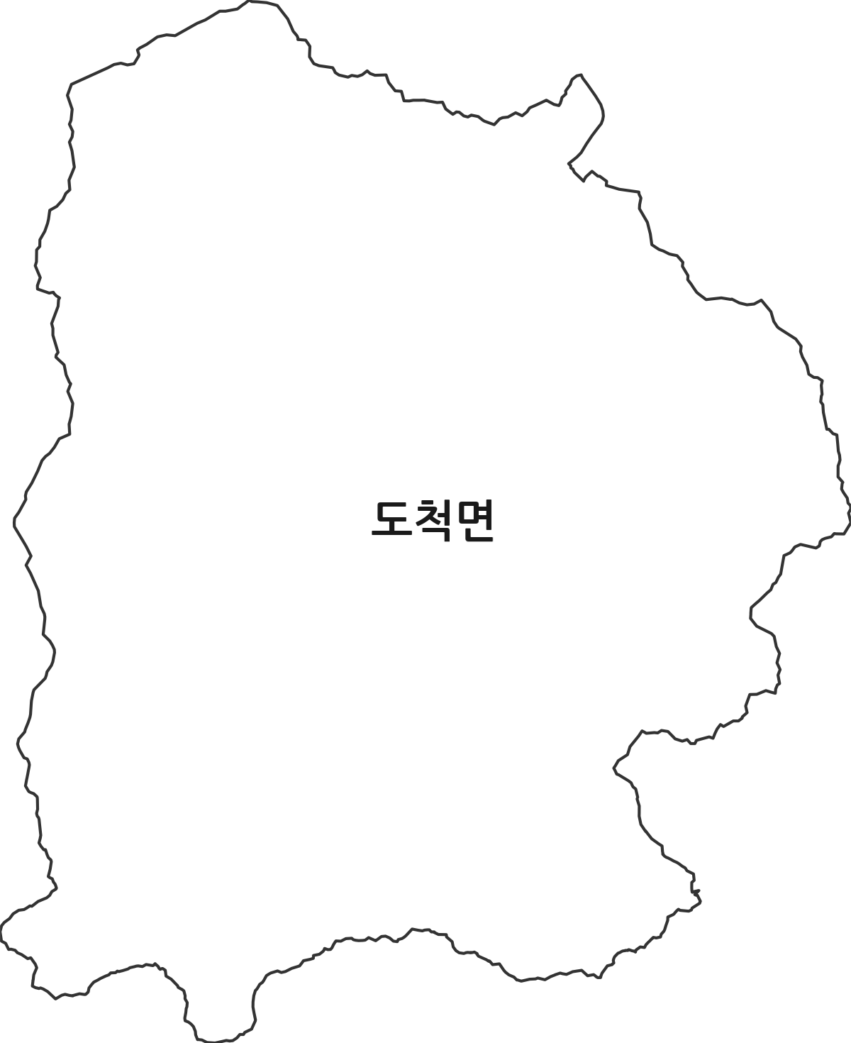 경기도 광주시 도척면 행정동 행정구역 경계 지도