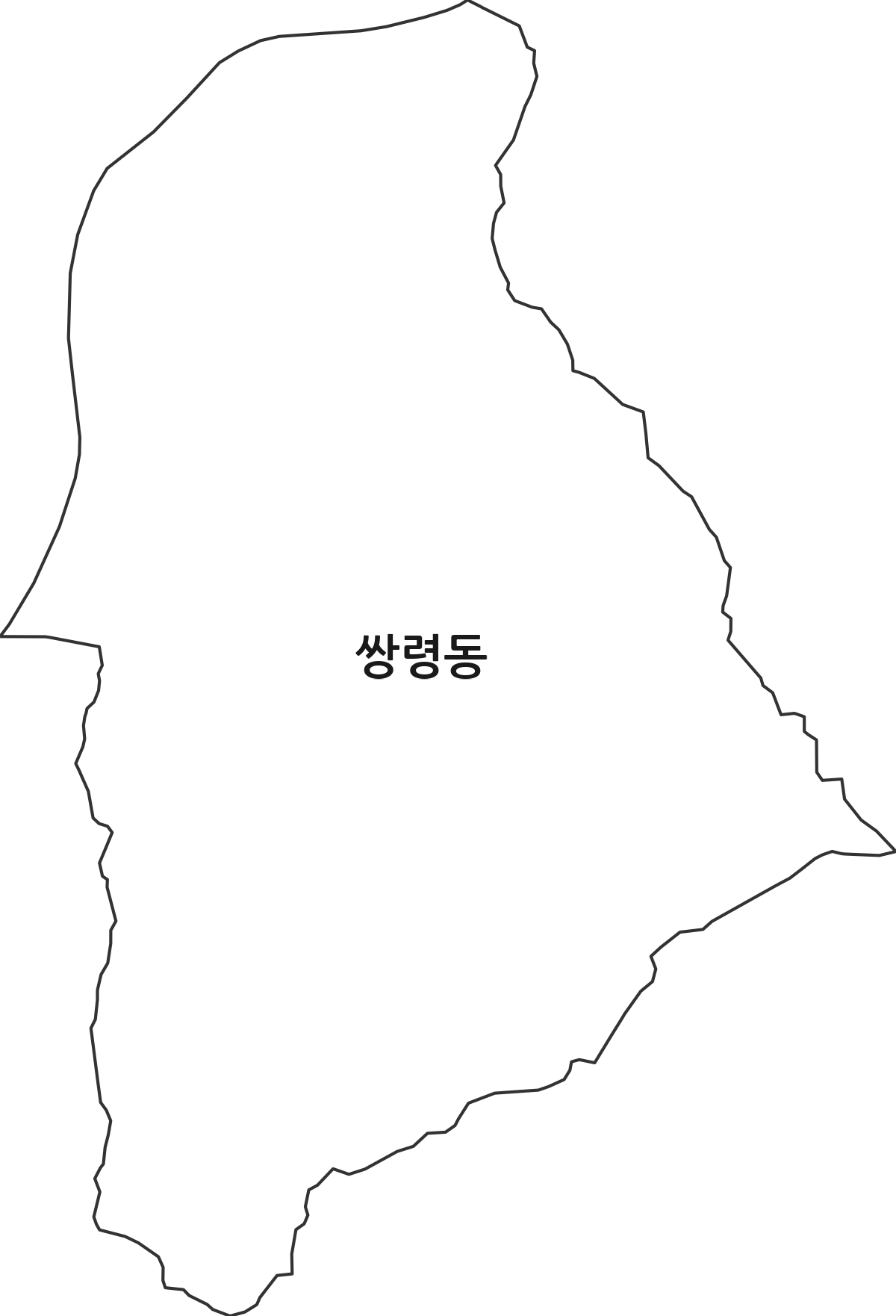 경기도 광주시 쌍령동 행정동 행정구역 경계 지도