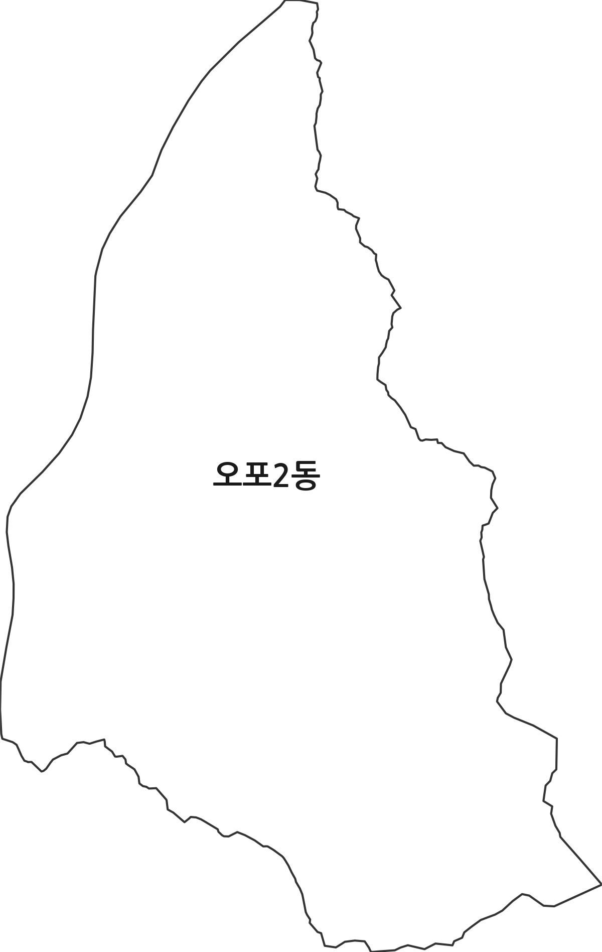 경기도 광주시 오포2동 행정동 행정구역 경계 지도