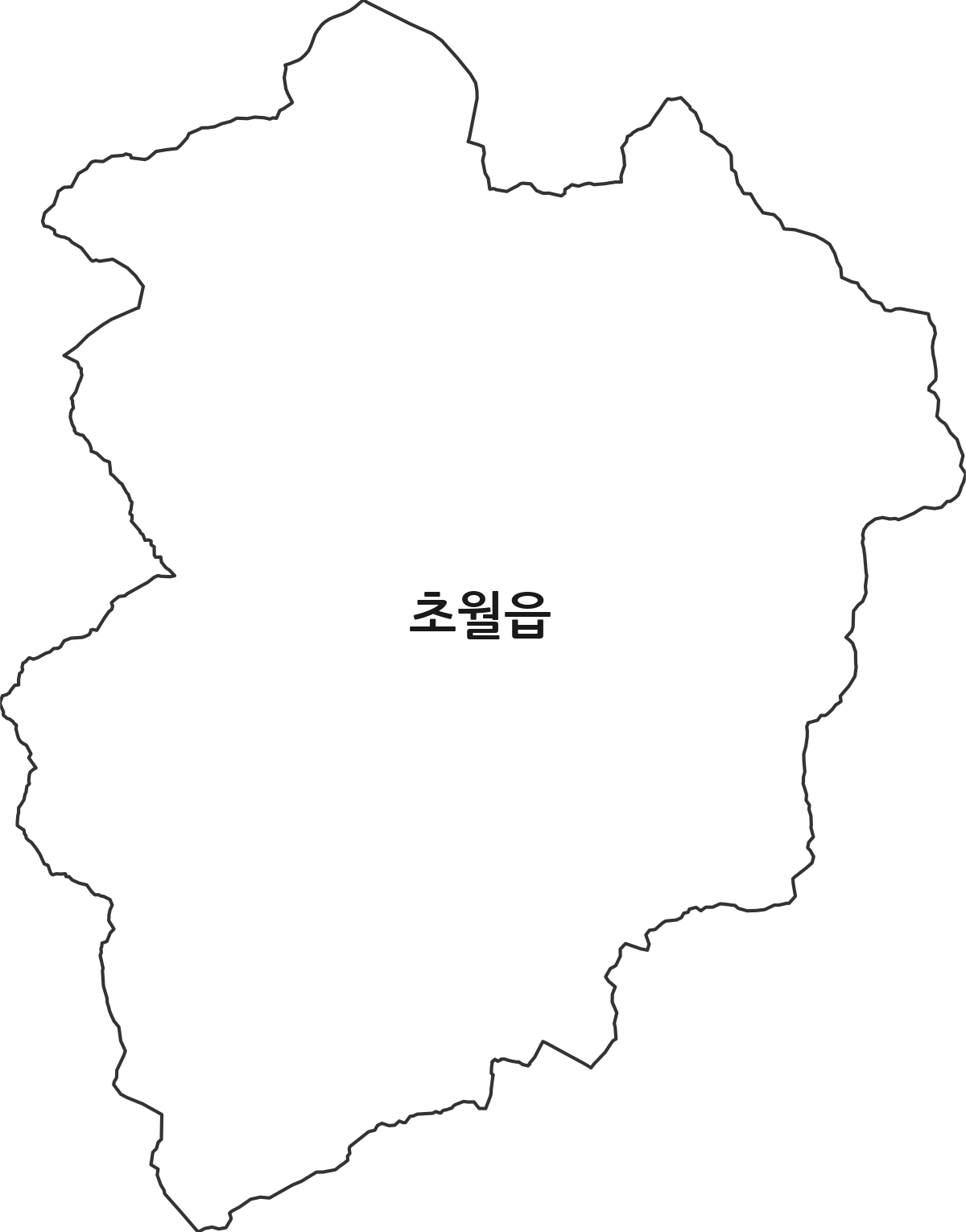 경기도 광주시 초월읍 행정동 행정구역 경계 지도