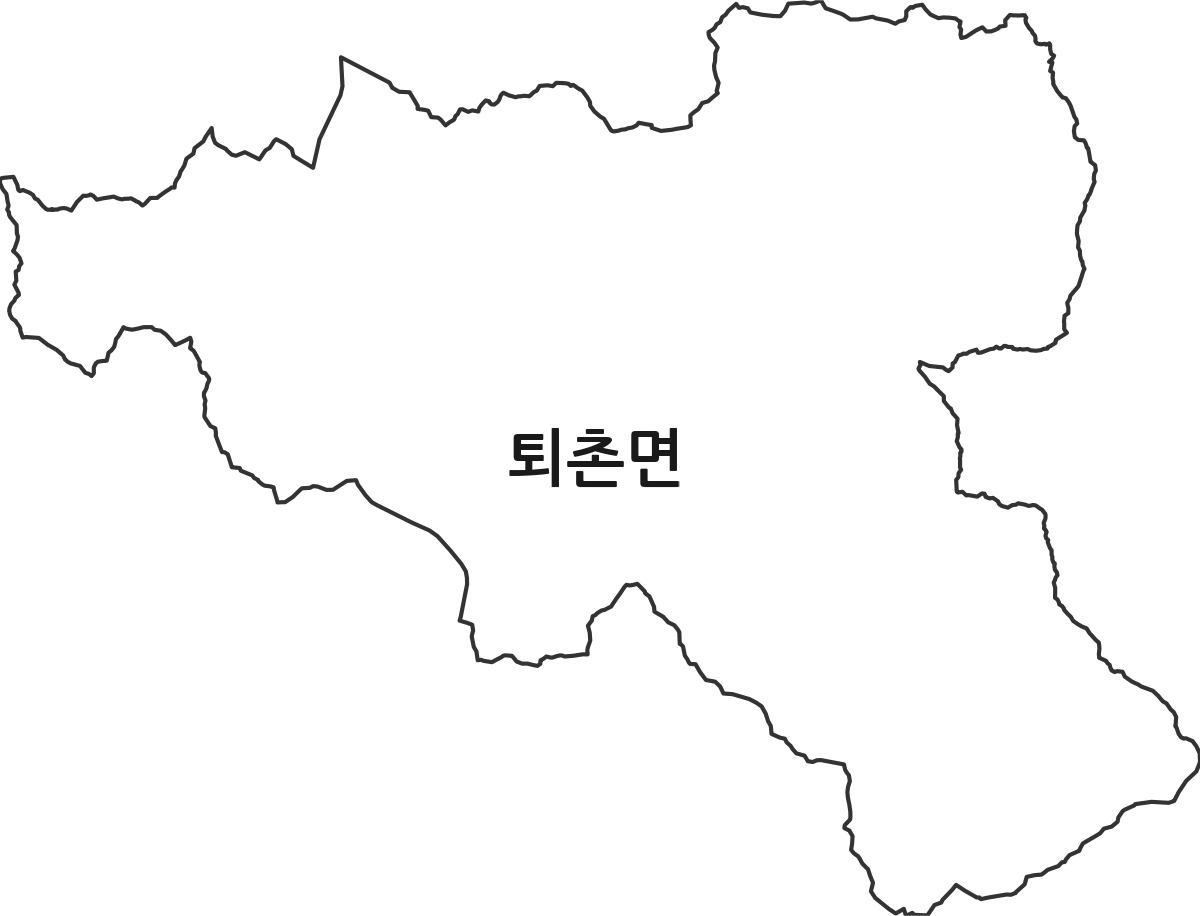 경기도 광주시 퇴촌면 행정동 행정구역 경계 지도
