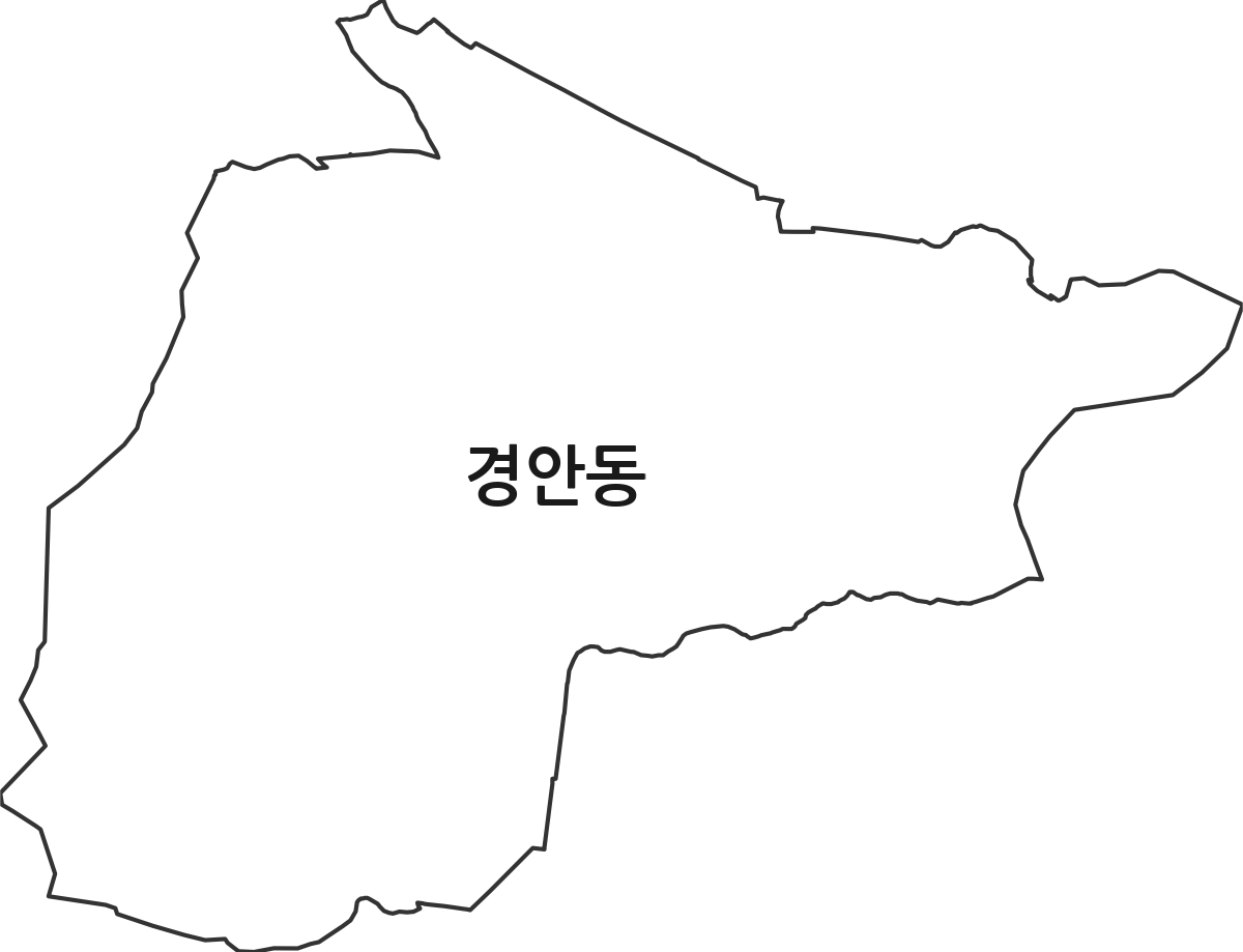 경기도 광주시 경안동 법정동 행정구역 경계 지도