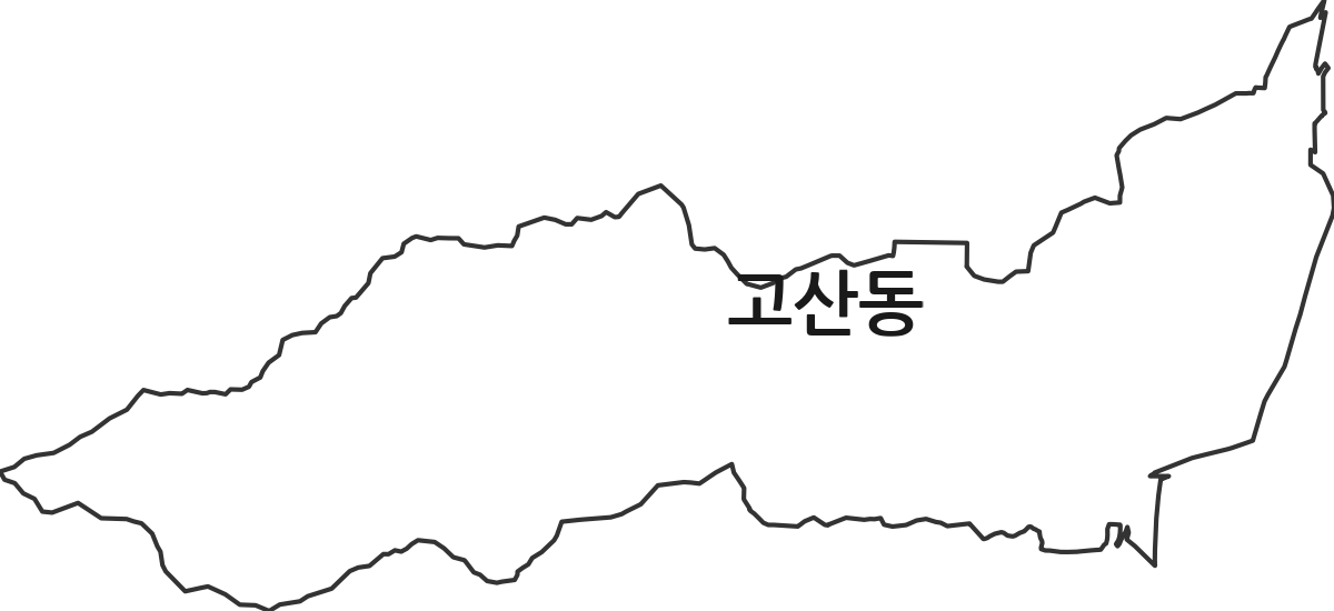 경기도 광주시 고산동 법정동 행정구역 경계 지도