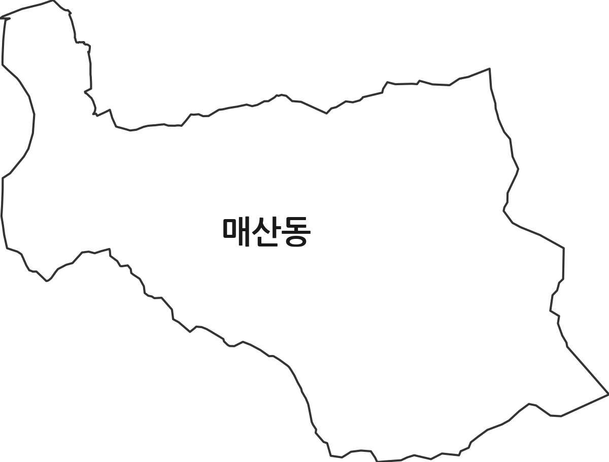 경기도 광주시 매산동 법정동 행정구역 경계 지도