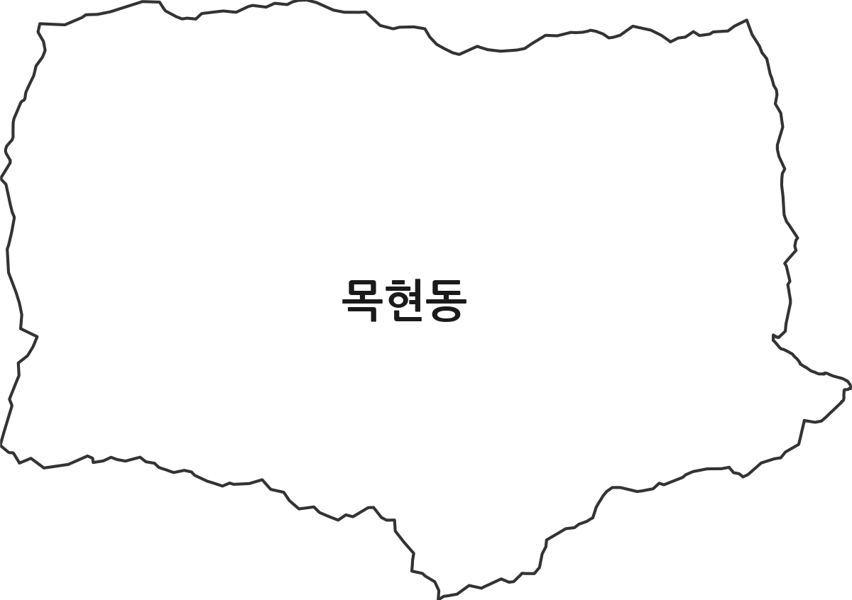 경기도 광주시 목현동 법정동 행정구역 경계 지도