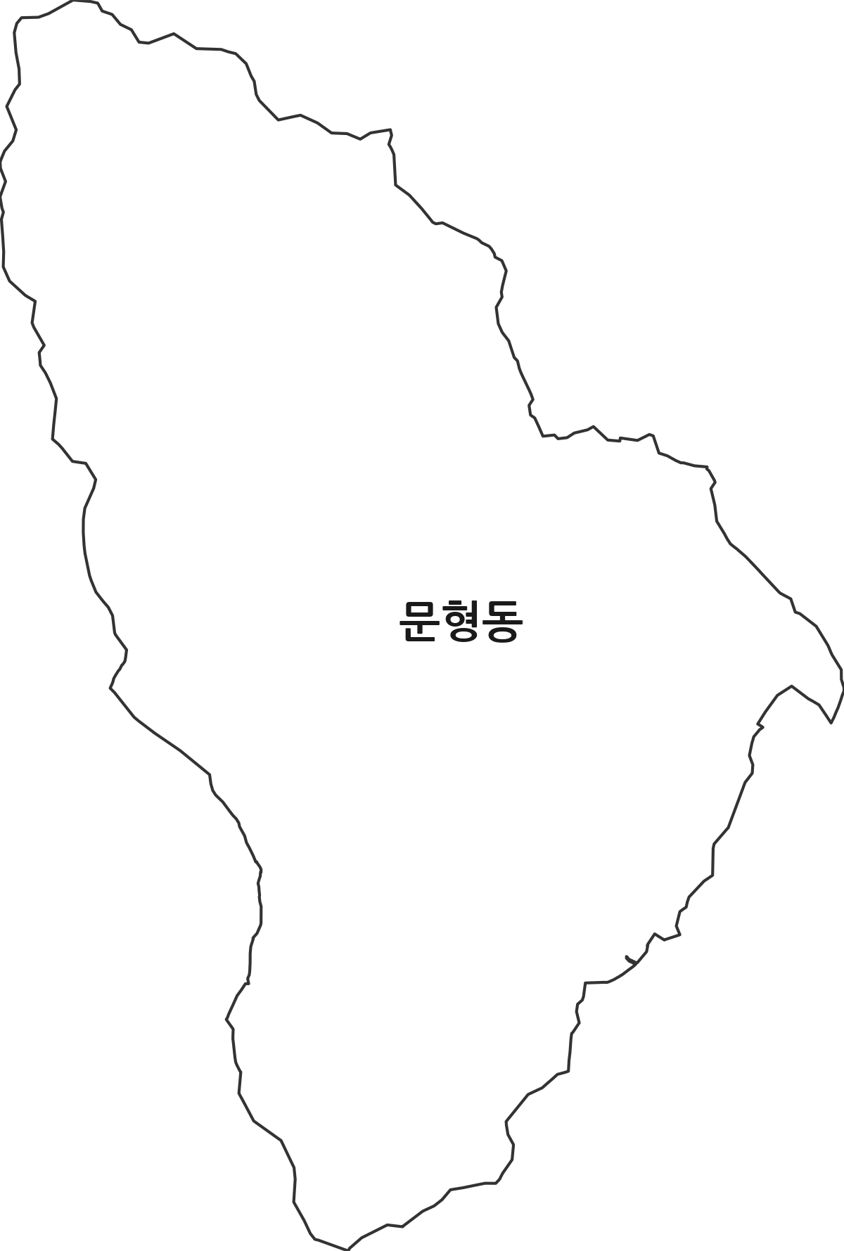 경기도 광주시 문형동 법정동 행정구역 경계 지도