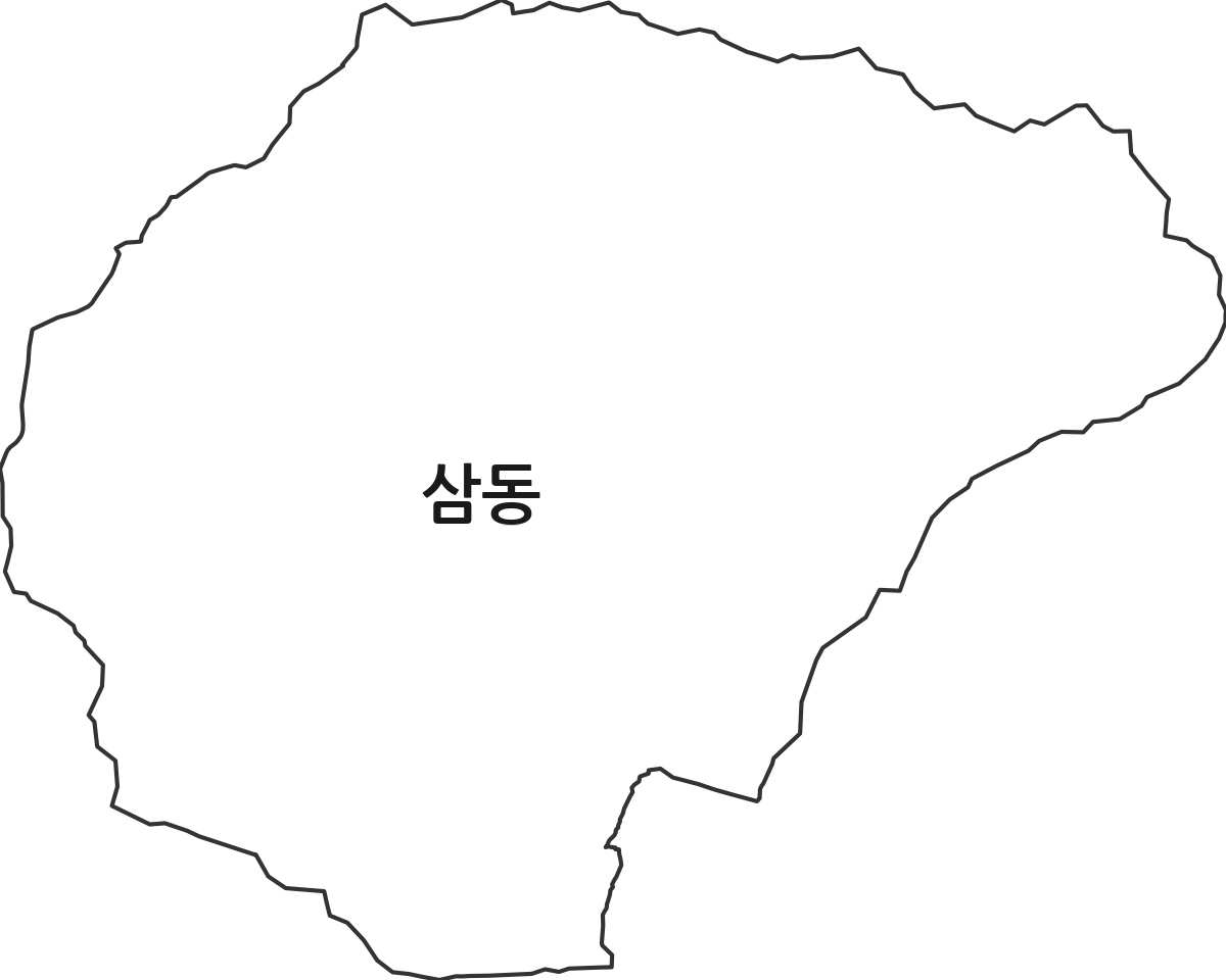 경기도 광주시 삼동 법정동 행정구역 경계 지도