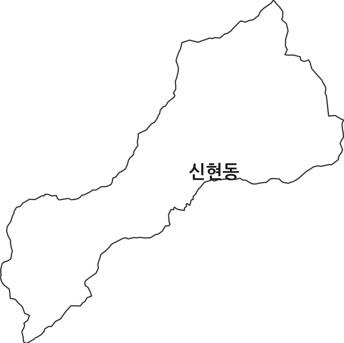 경기도 광주시 신현동 법정동 행정구역 경계 지도