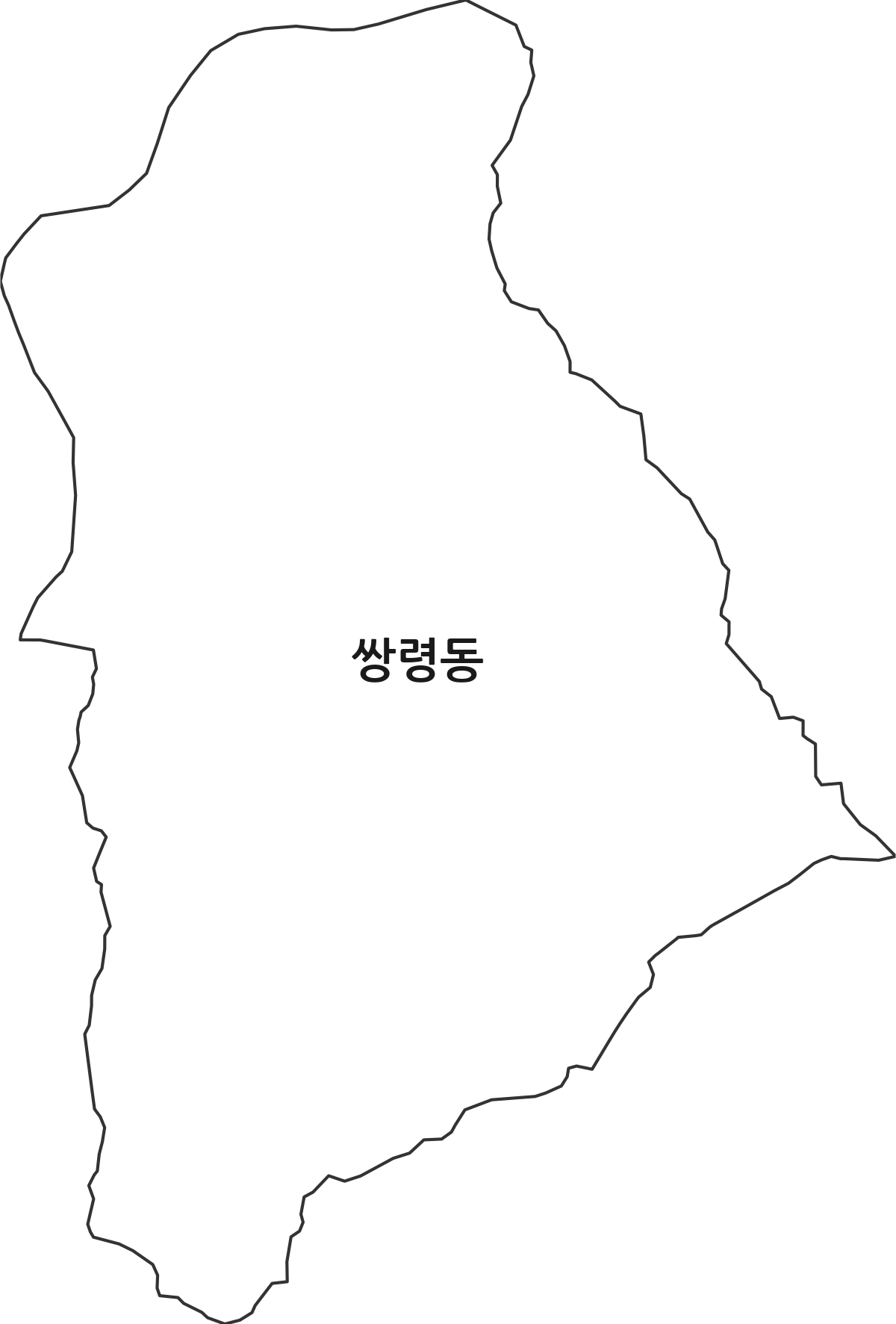 경기도 광주시 쌍령동 법정동 행정구역 경계 지도