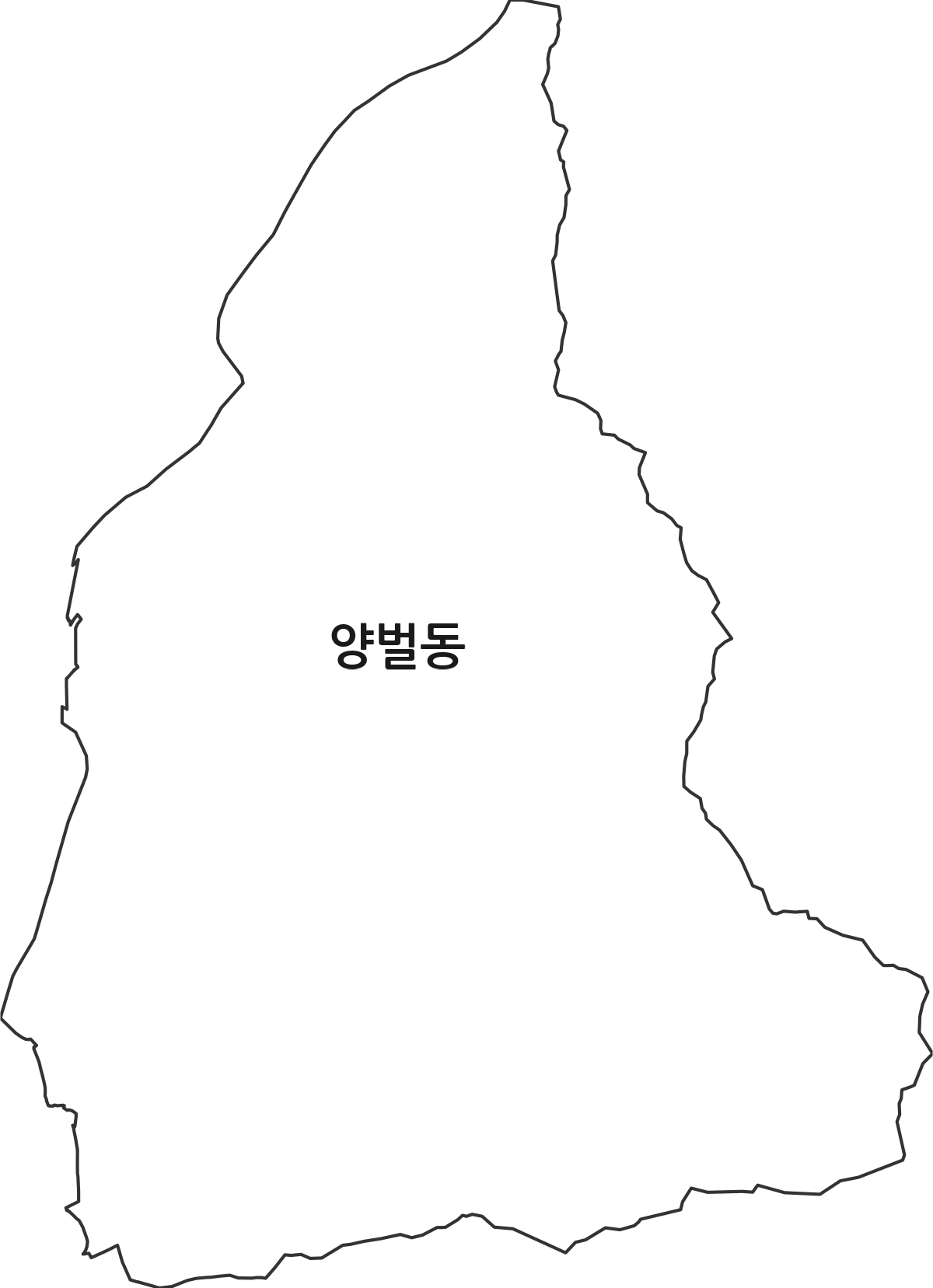 경기도 광주시 양벌동 법정동 행정구역 경계 지도