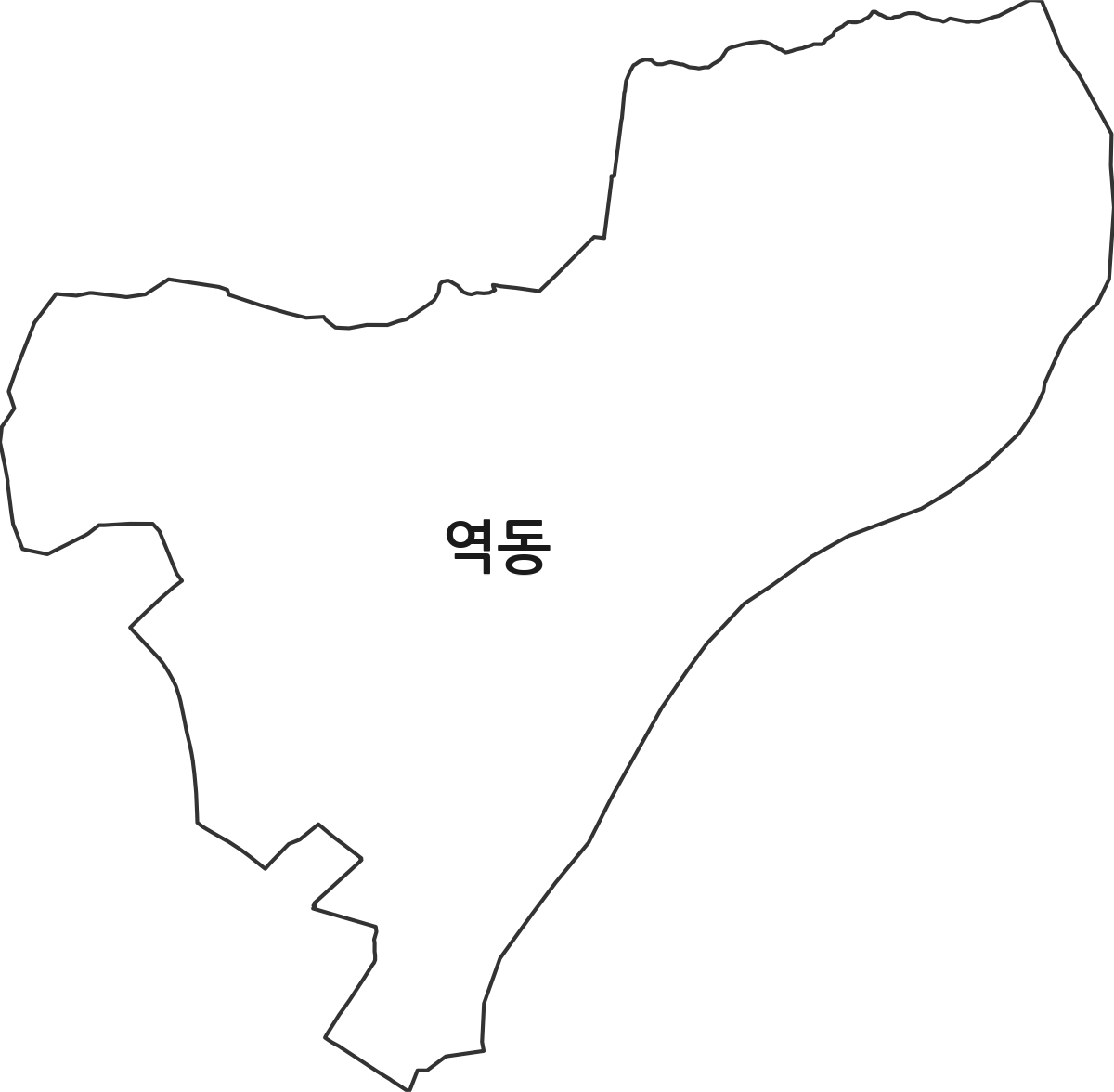 경기도 광주시 역동 법정동 행정구역 경계 지도