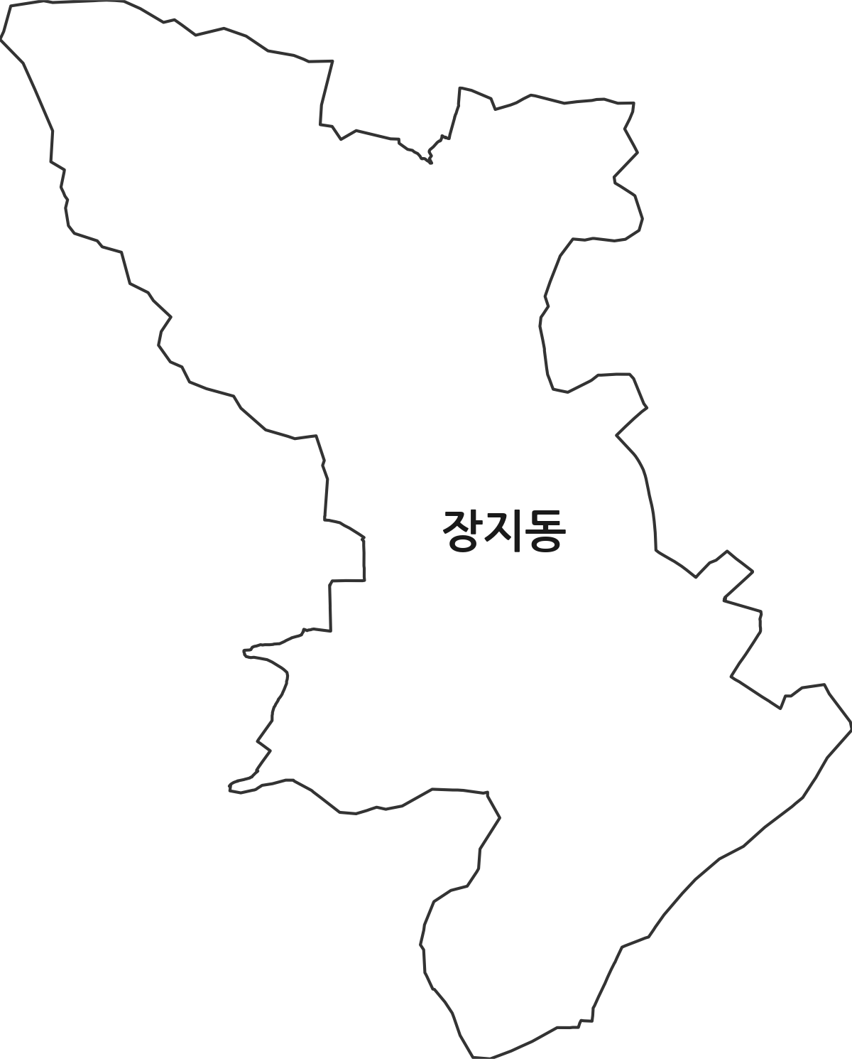 경기도 광주시 장지동 법정동 행정구역 경계 지도