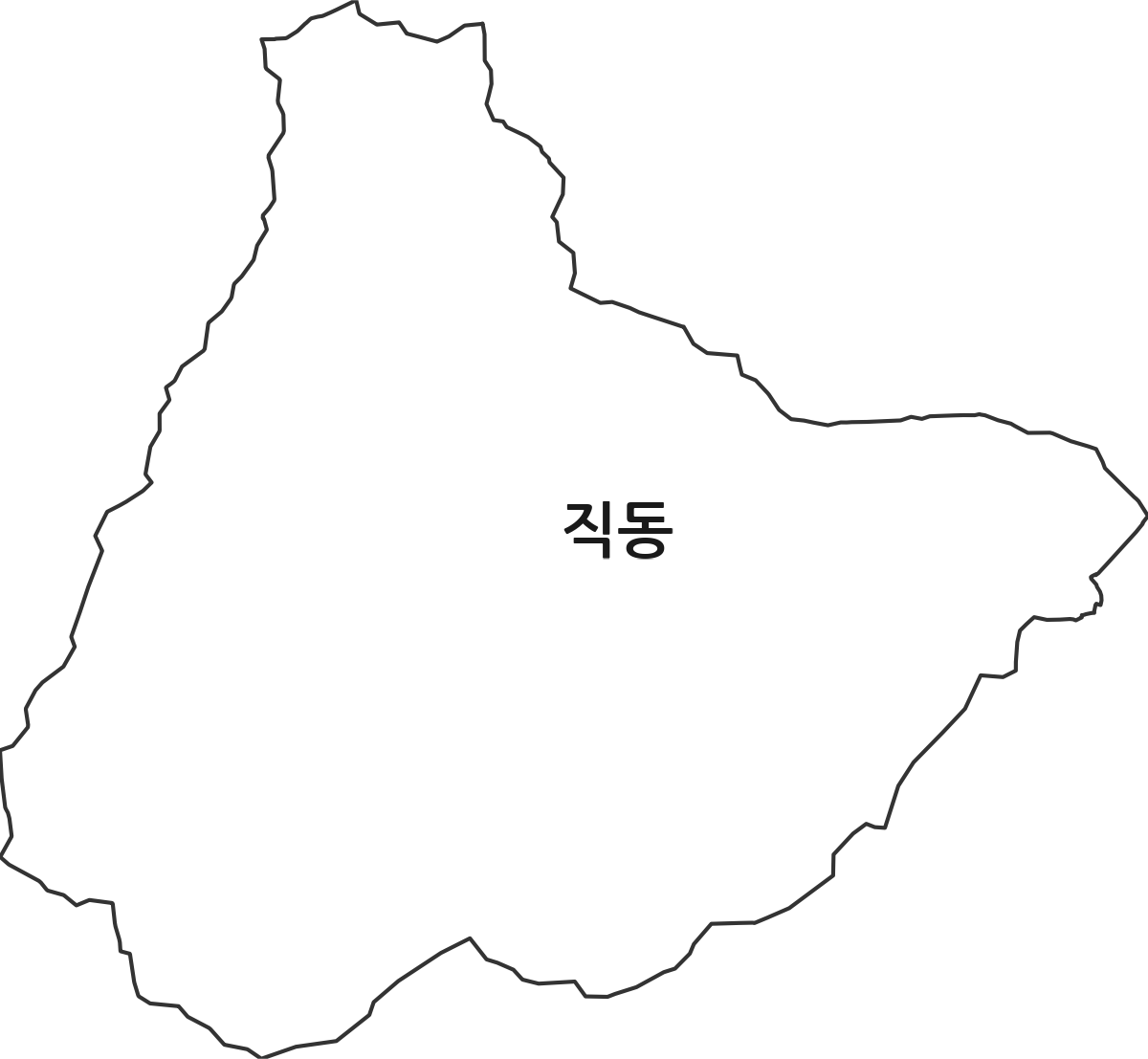 경기도 광주시 직동 법정동 행정구역 경계 지도