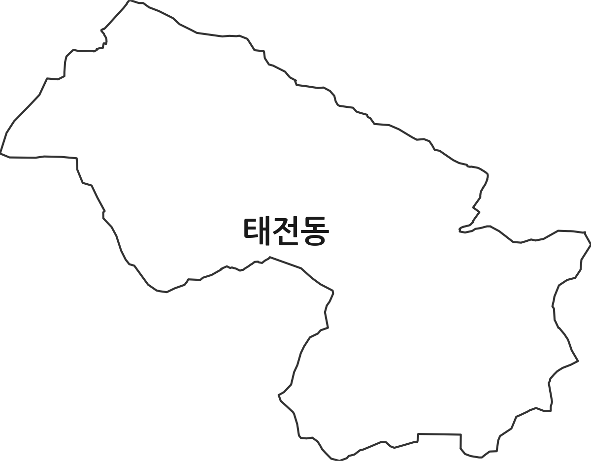 경기도 광주시 태전동 법정동 행정구역 경계 지도