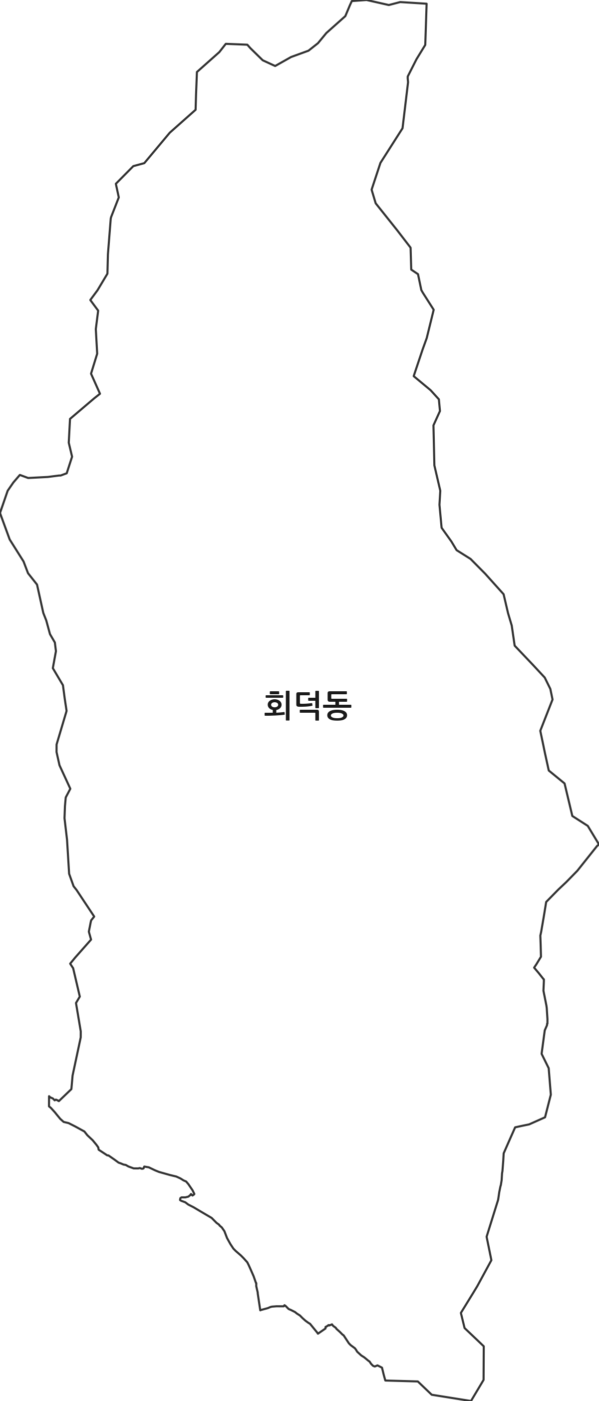 경기도 광주시 회덕동 법정동 행정구역 경계 지도