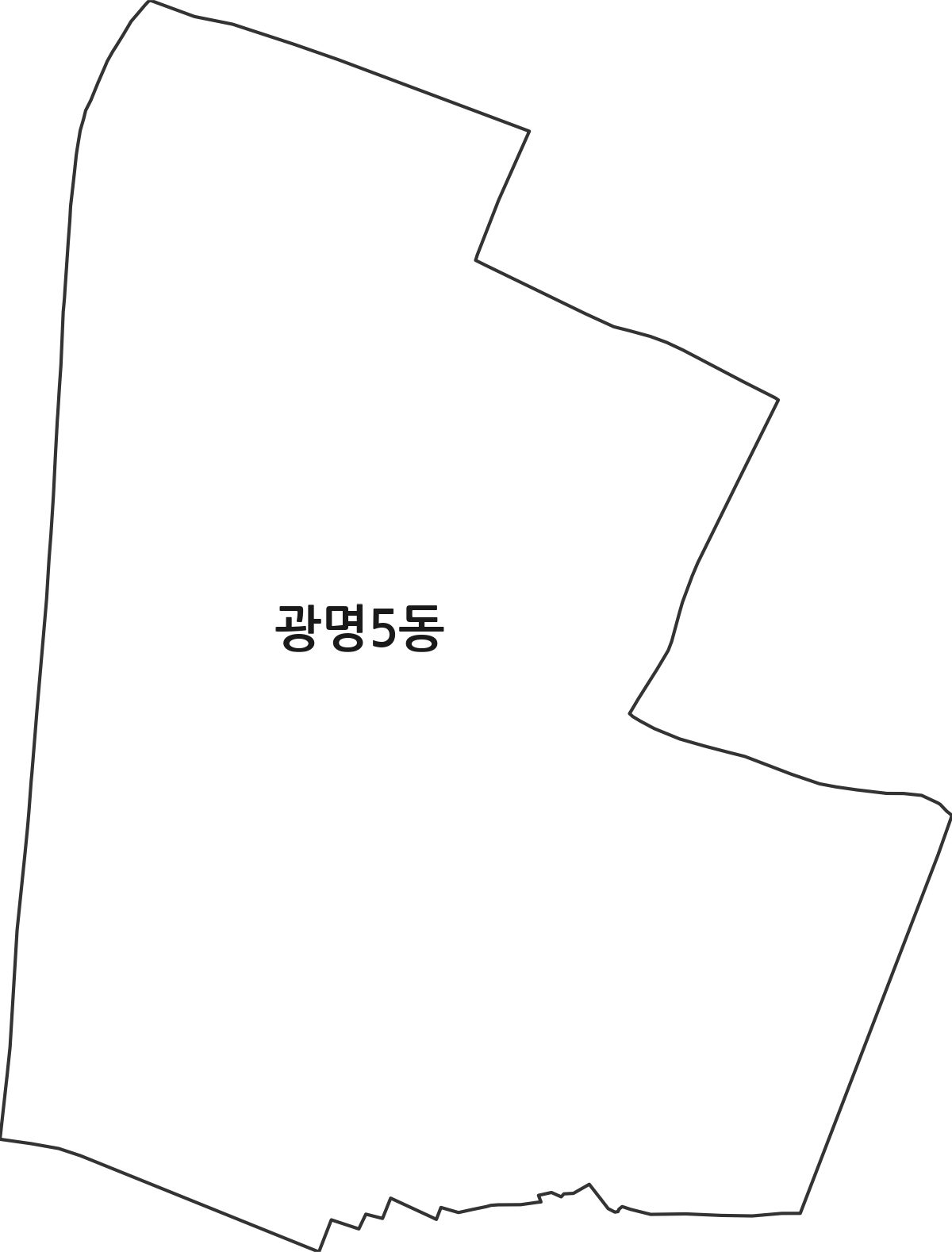 경기도 광명시 광명5동 행정동 행정구역 경계 지도