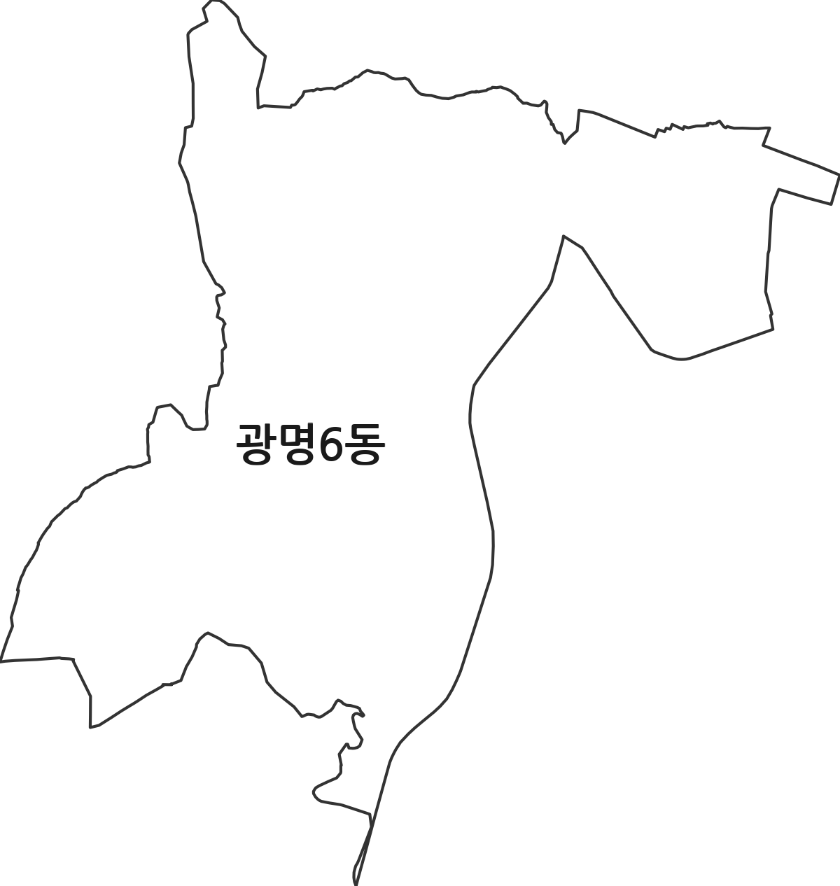 경기도 광명시 광명6동 행정동 행정구역 경계 지도
