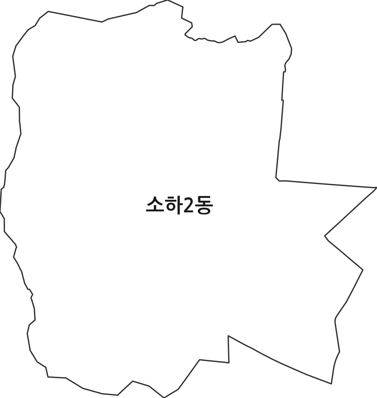 경기도 광명시 소하2동 행정동 행정구역 경계 지도