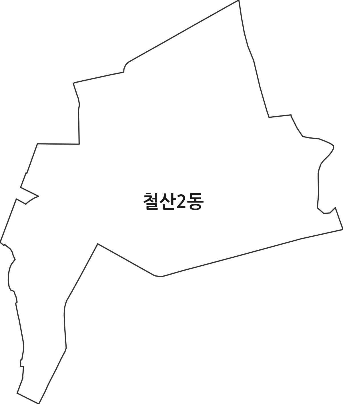 경기도 광명시 철산2동 행정동 행정구역 경계 지도