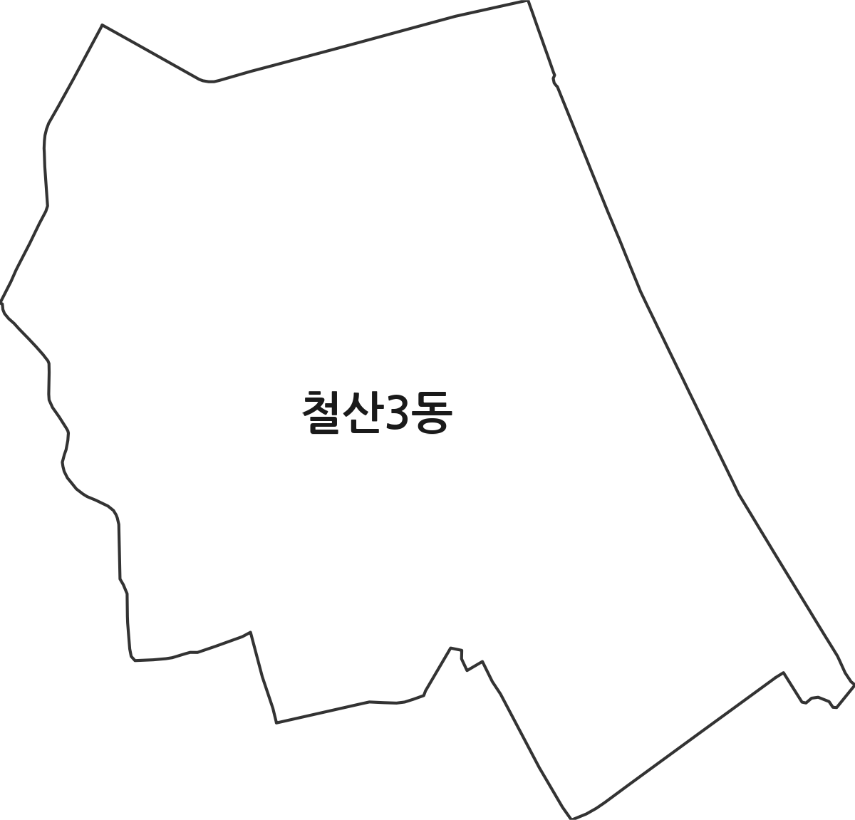 경기도 광명시 철산3동 행정동 행정구역 경계 지도