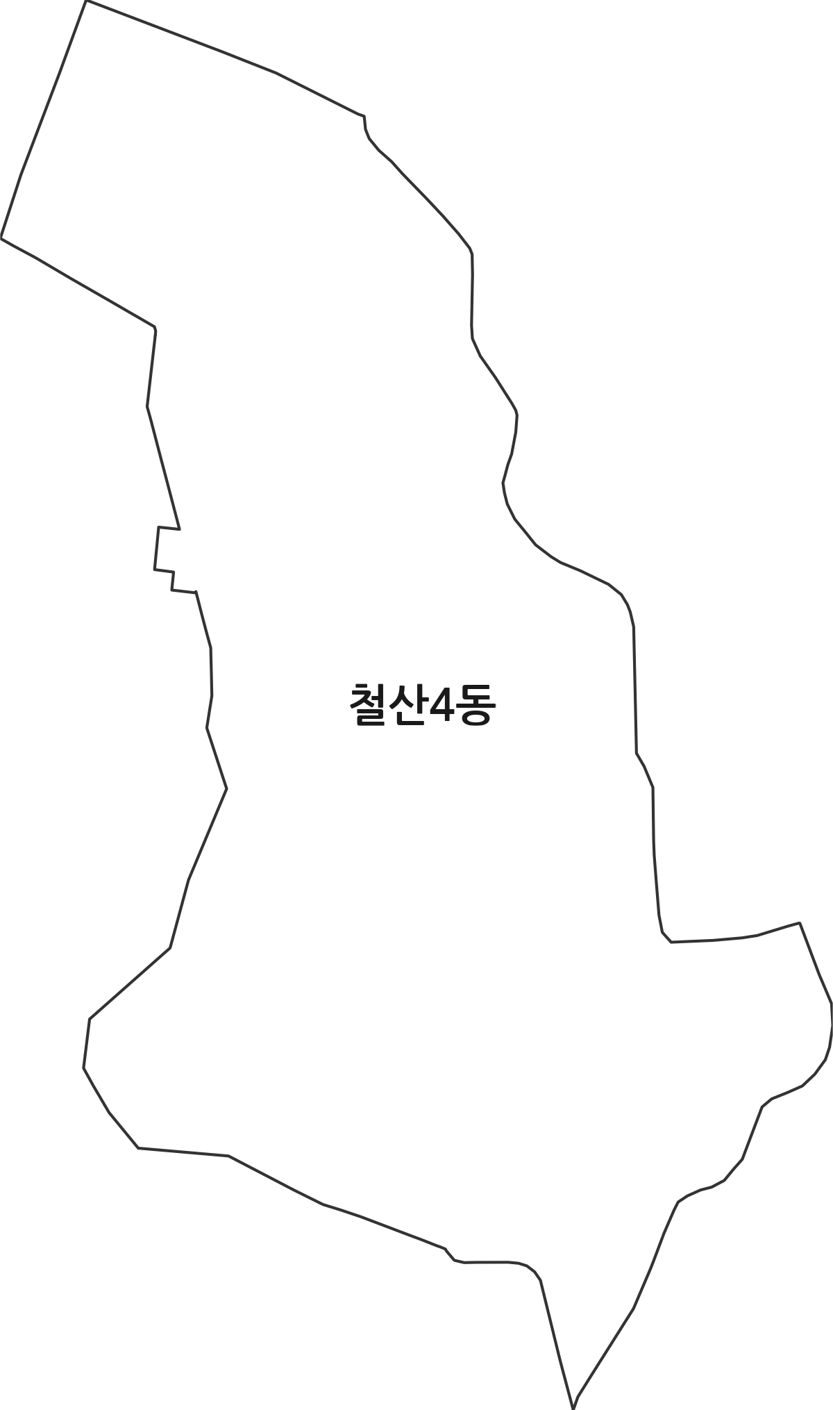 경기도 광명시 철산4동 행정동 행정구역 경계 지도