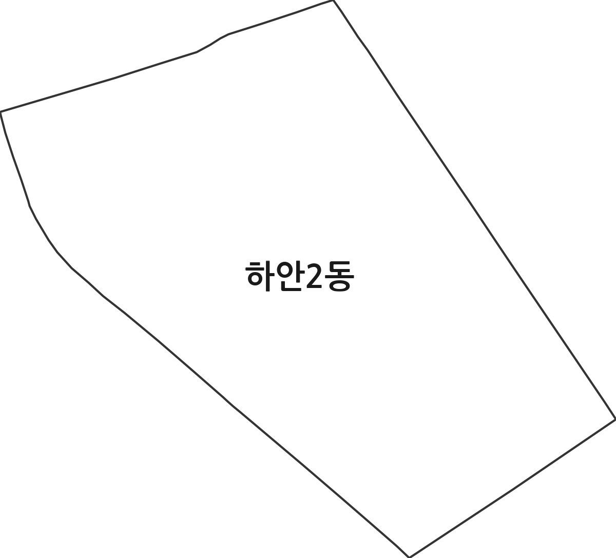 경기도 광명시 하안2동 행정동 행정구역 경계 지도
