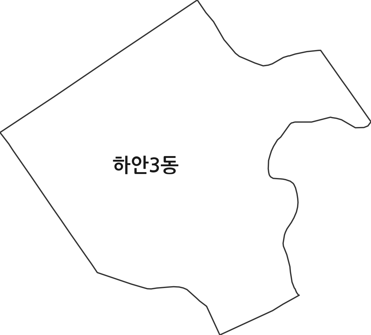 경기도 광명시 하안3동 행정동 행정구역 경계 지도