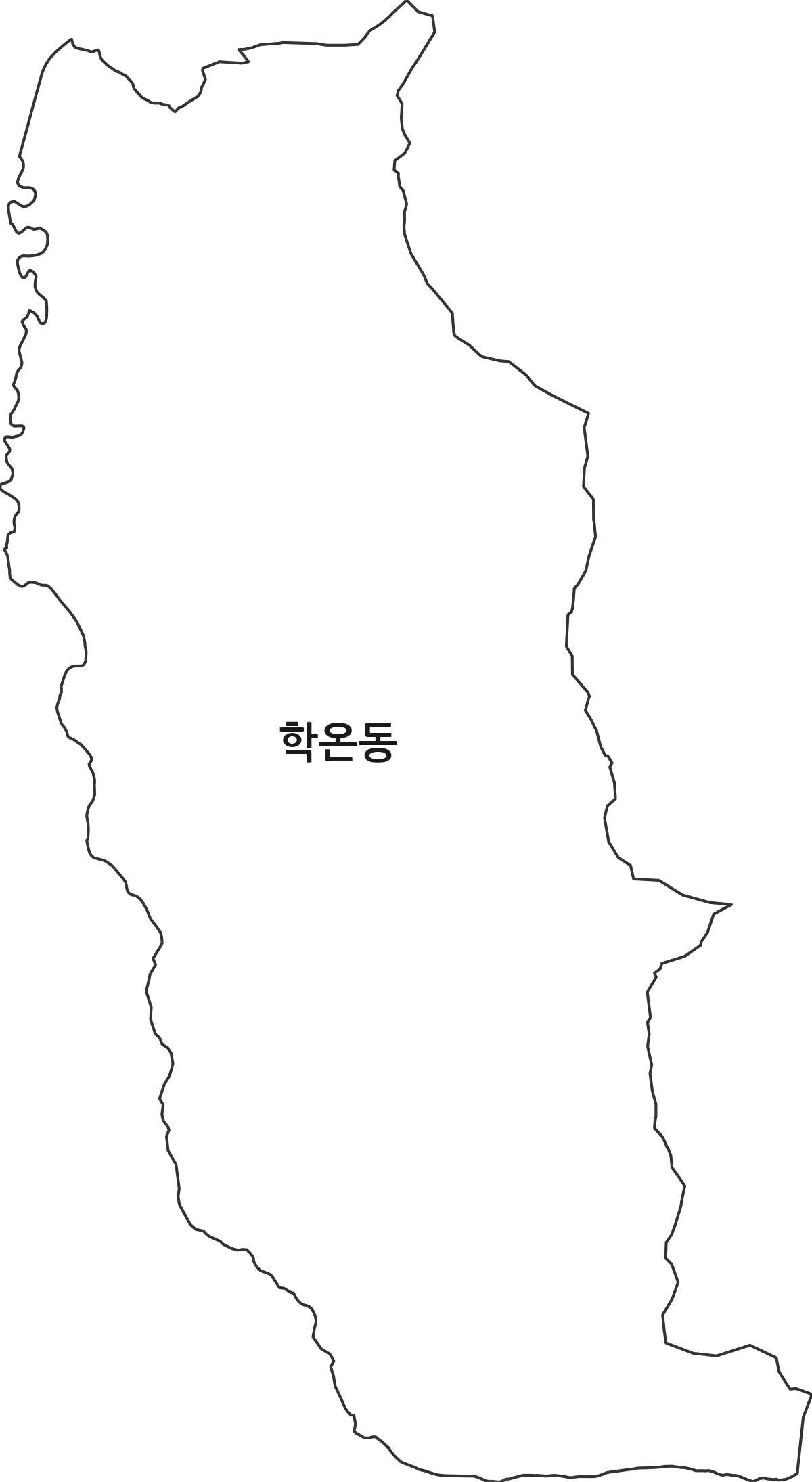 경기도 광명시 학온동 행정동 행정구역 경계 지도