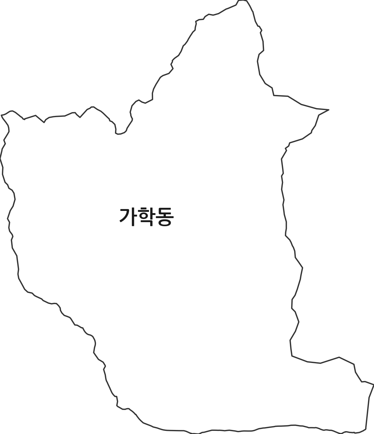 경기도 광명시 가학동 법정동 행정구역 경계 지도