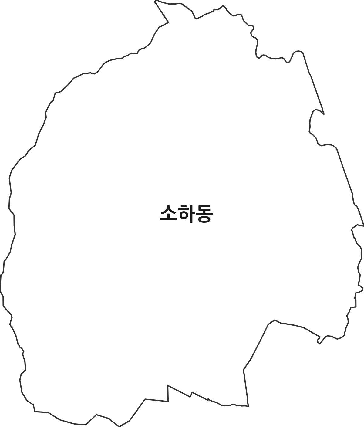 경기도 광명시 소하동 법정동 행정구역 경계 지도