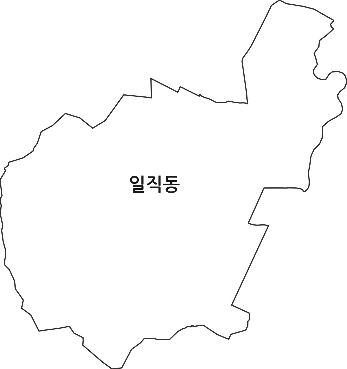 경기도 광명시 일직동 법정동 행정구역 경계 지도